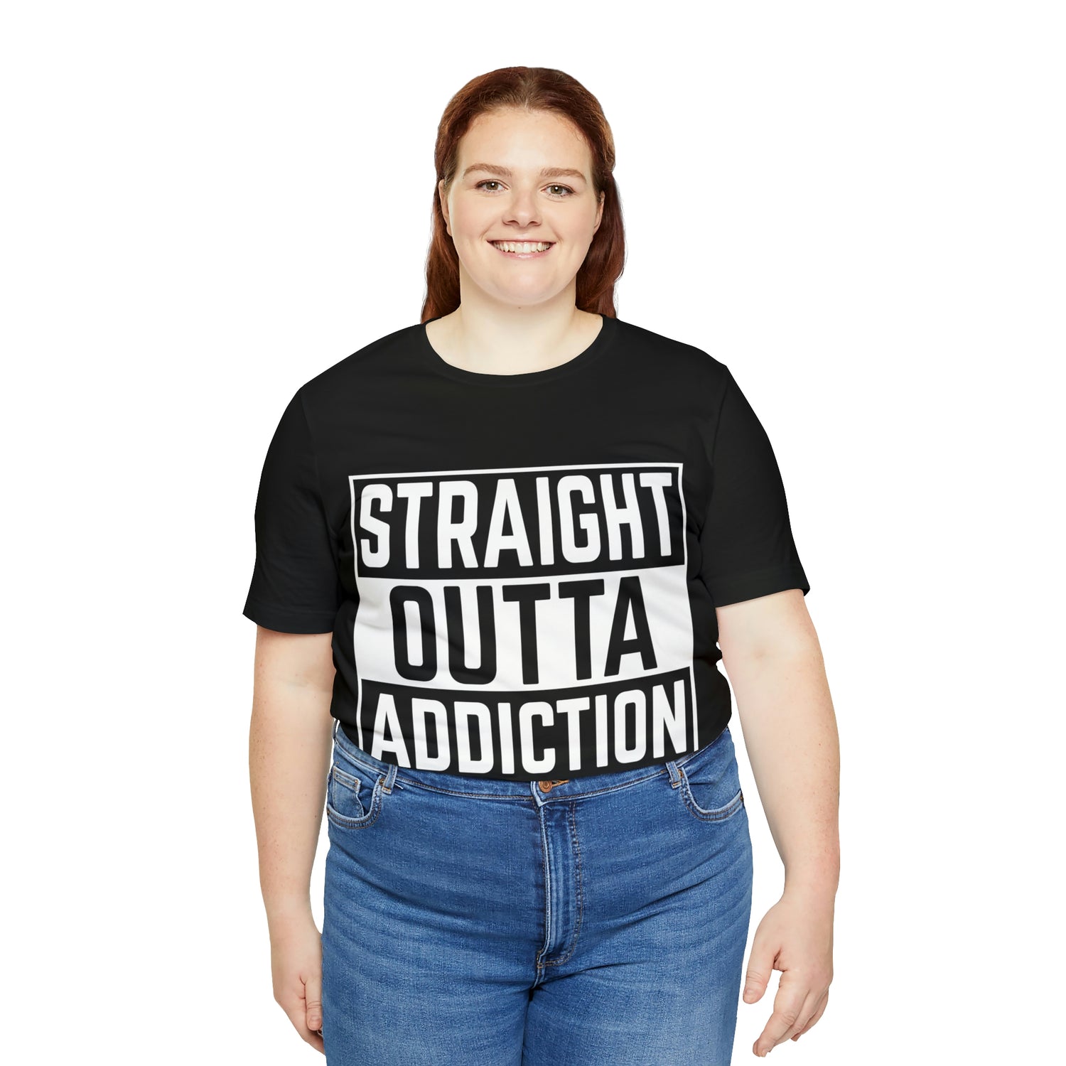Straight Outta Addiction - Unisex Jersey Short Sleeve Tee