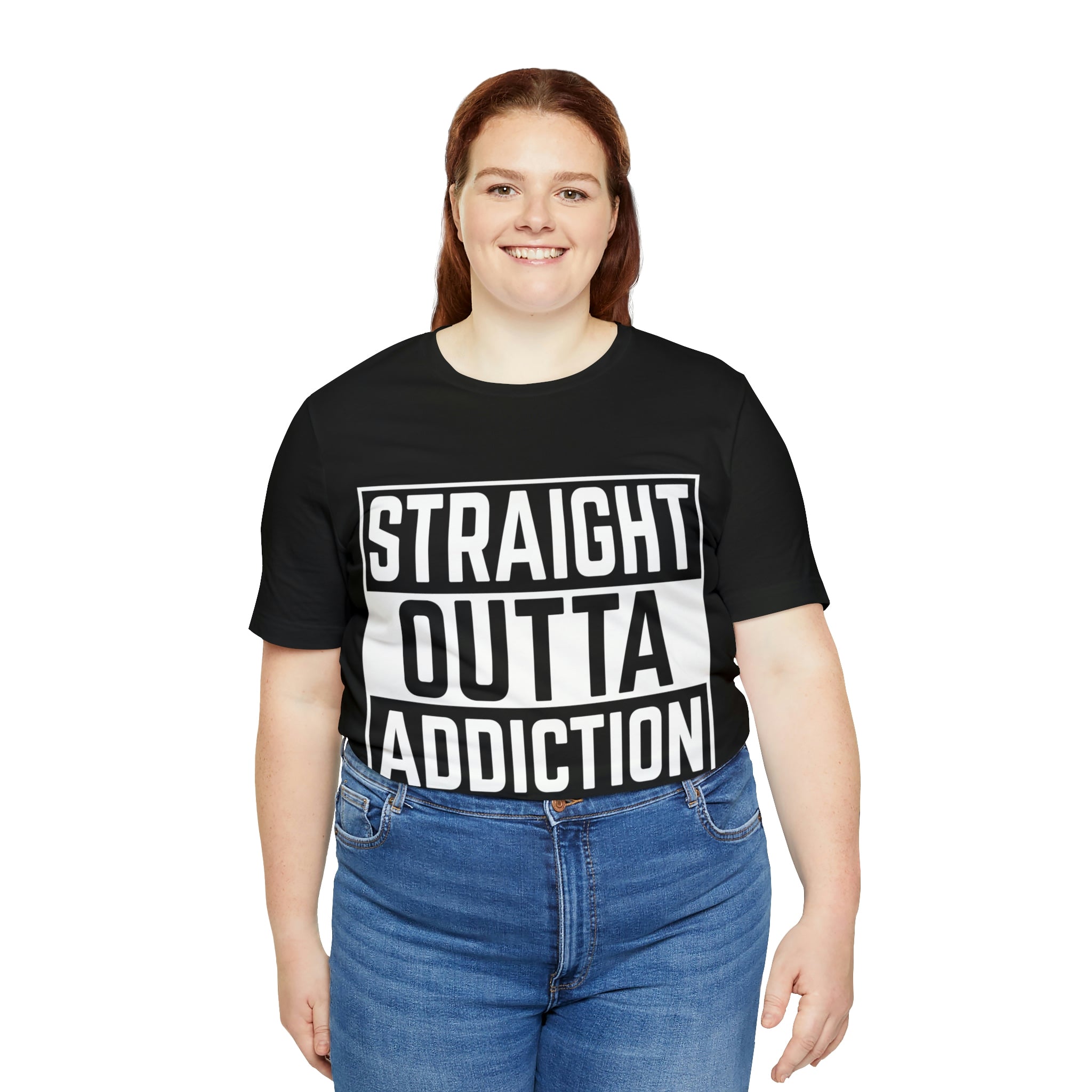 Straight Outta Addiction - Unisex Jersey Short Sleeve Tee