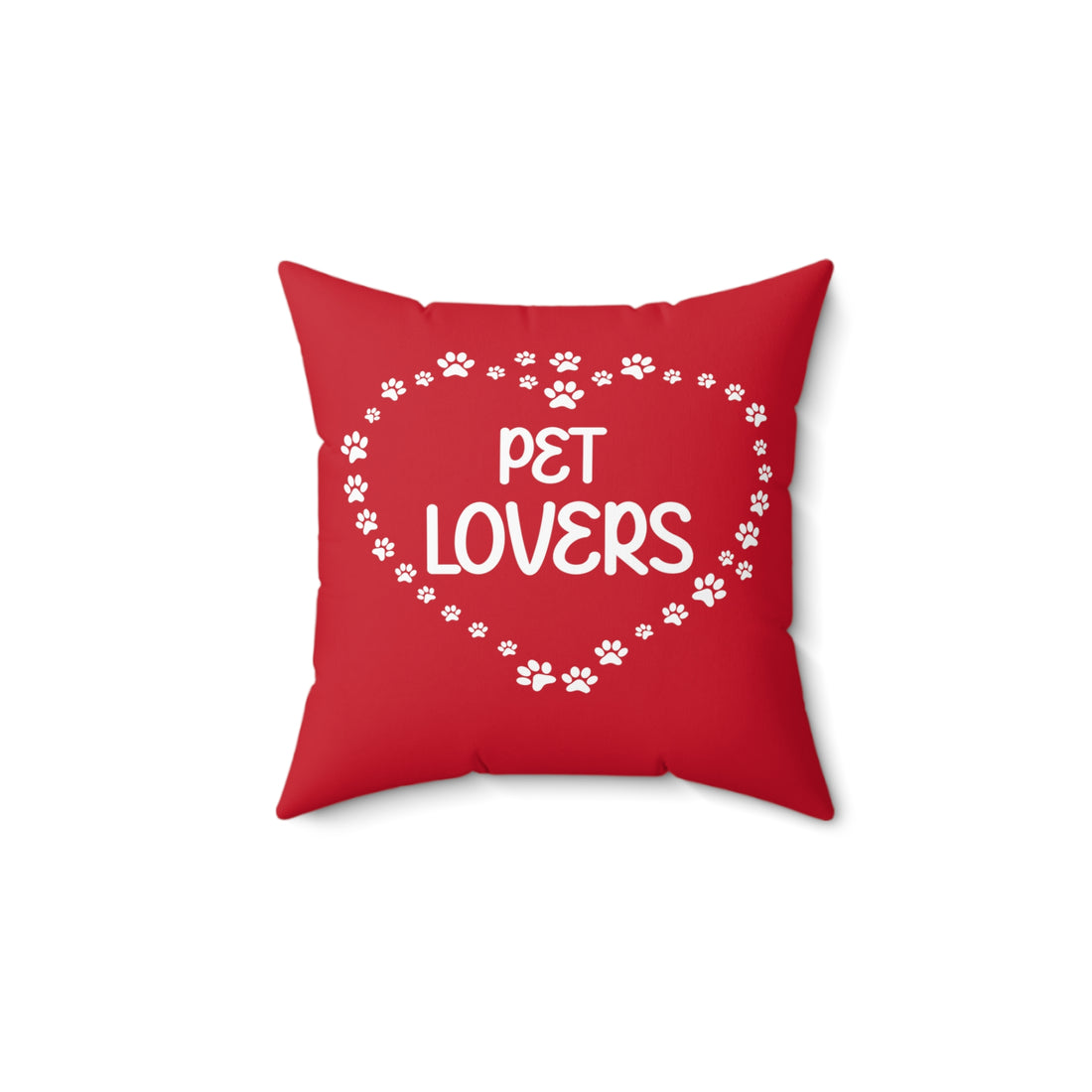 Pet Lovers With Paw Heart - Pillow