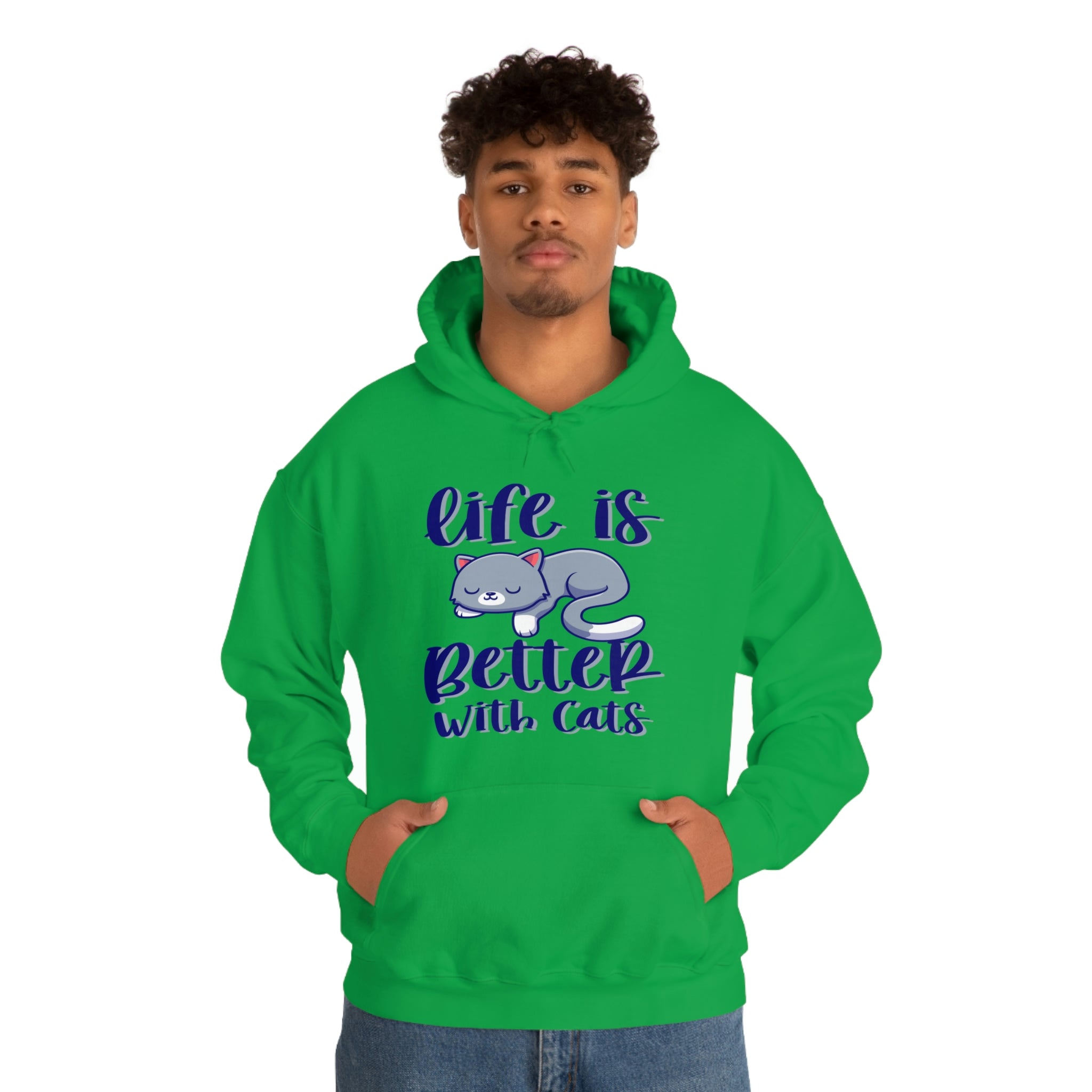 Life Is Better With Cats - Unisex Heavy Blend™ Hooded Sweatshirt