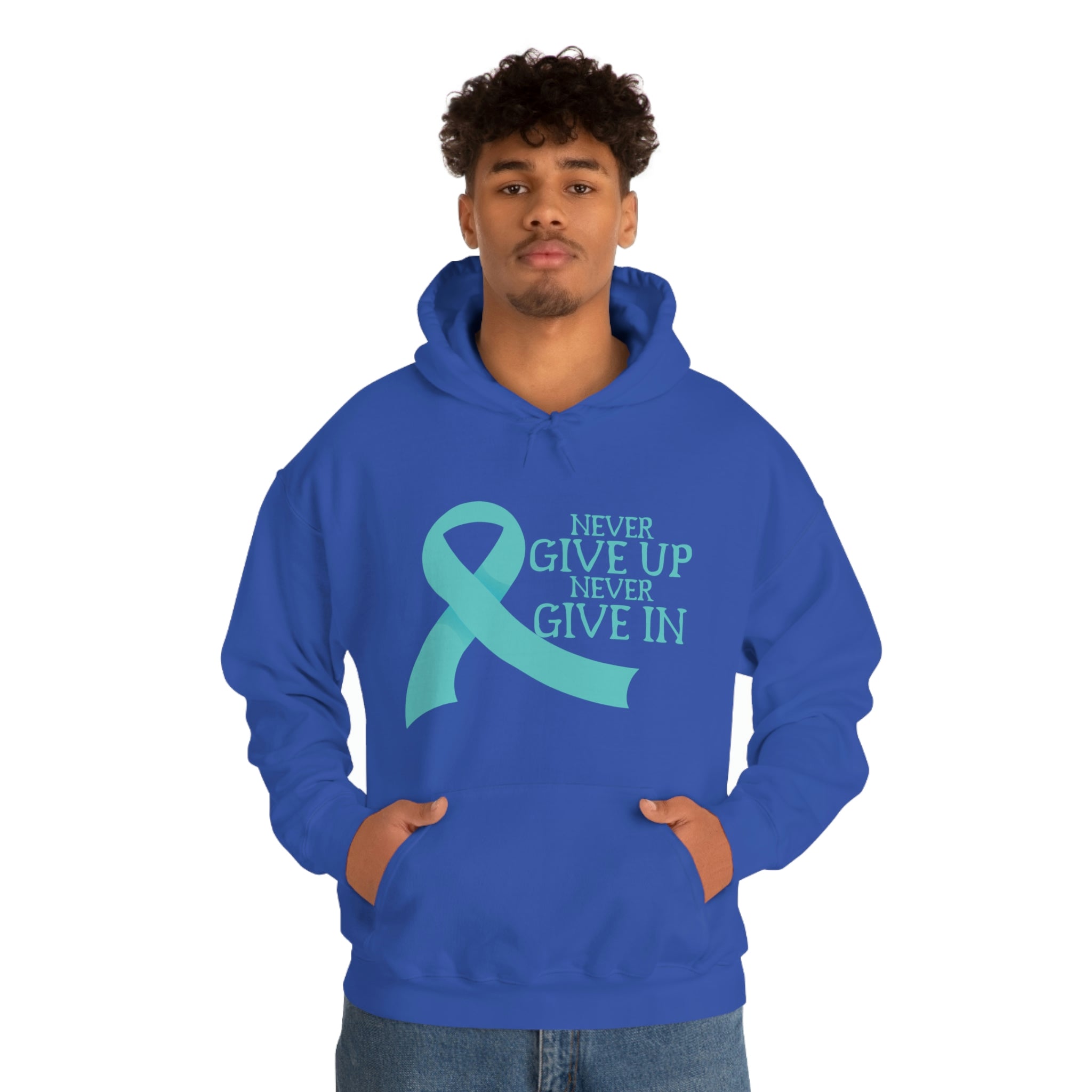 Never Give Up Never Give In - Unisex Heavy Blend™ Hooded Sweatshirt