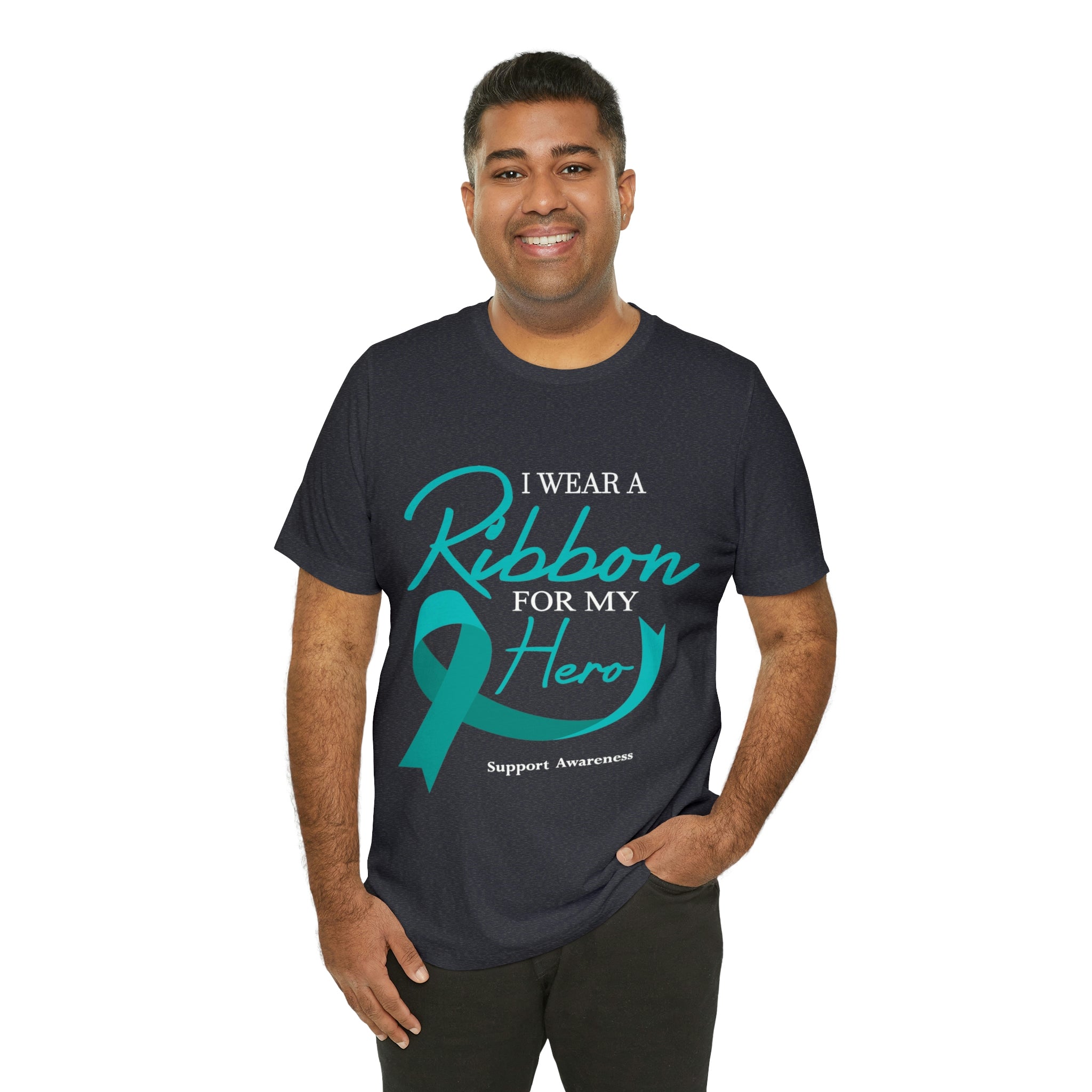 I Wear A Ribbon For My Hero - Unisex Jersey Short Sleeve Tee