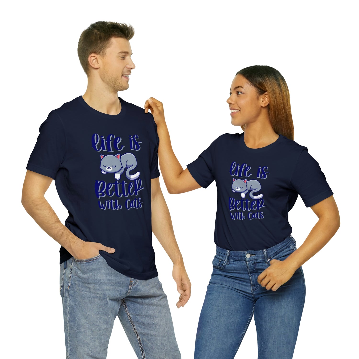 Life Is Better With Cats - Unisex Jersey Short Sleeve Tee