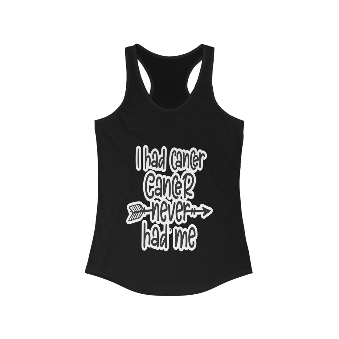 I Had Cancer Cancer Never Had Me - Racerback Tank Top