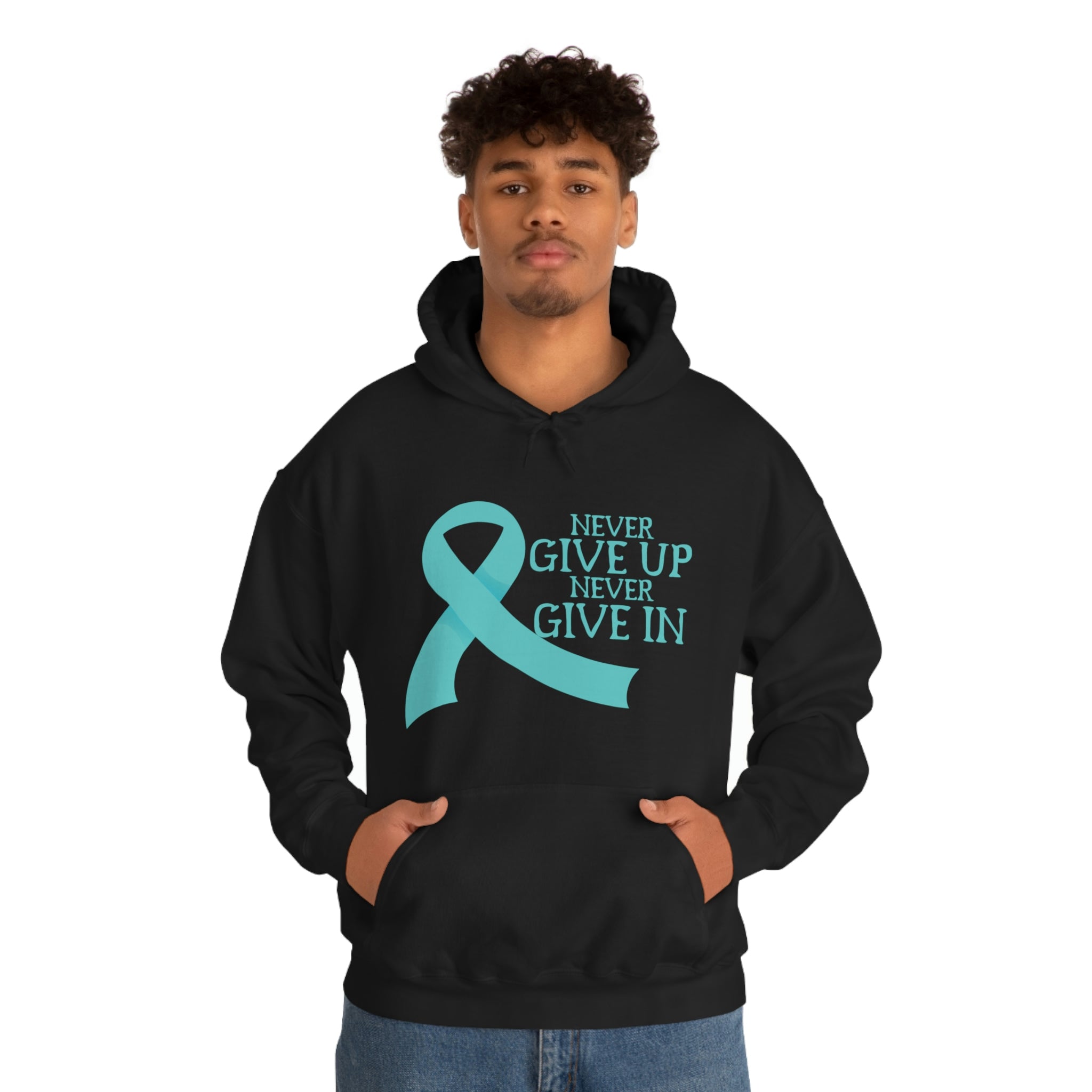 Never Give Up Never Give In - Unisex Heavy Blend™ Hooded Sweatshirt
