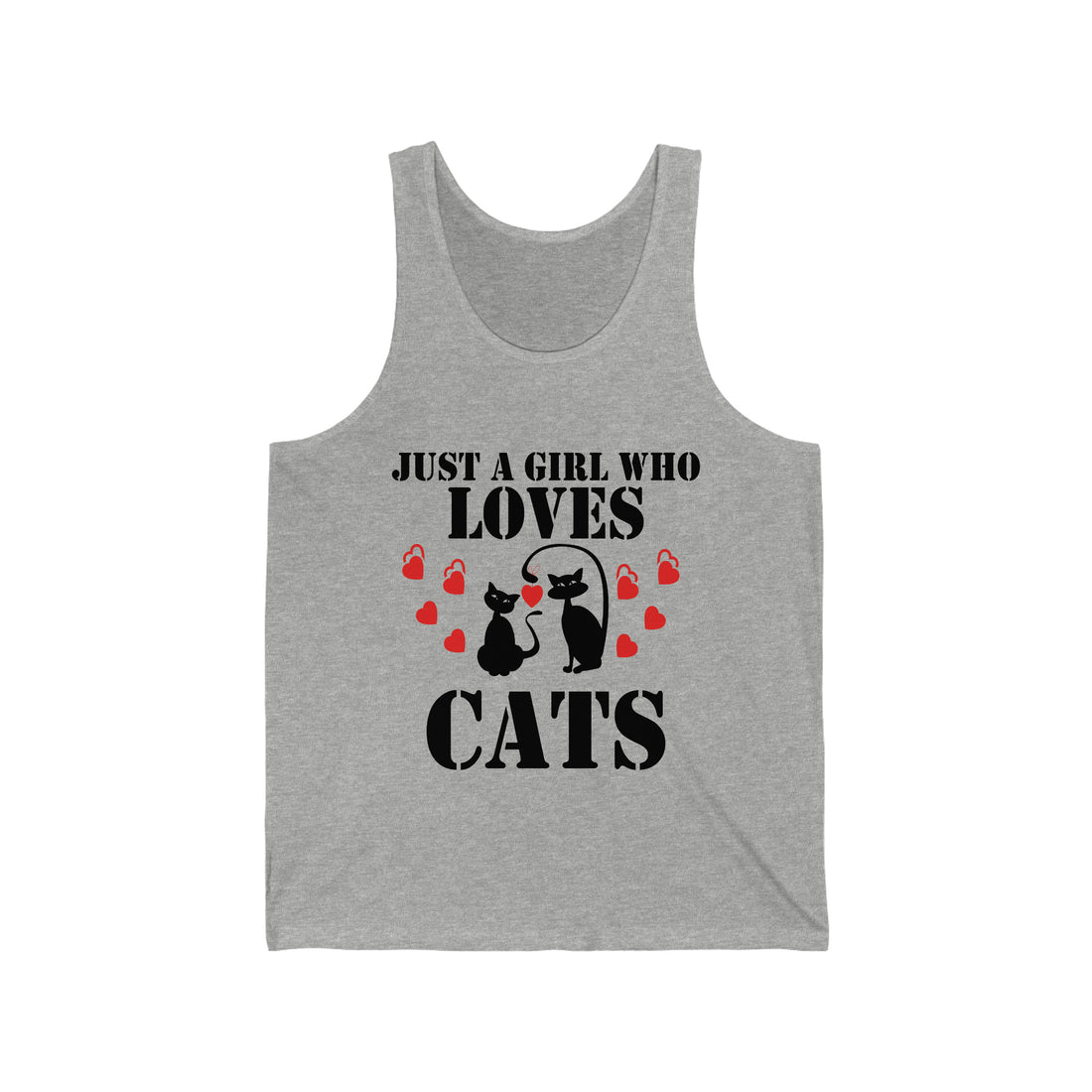 Just a Girl Who Loves Cats - Unisex Jersey Tank Top