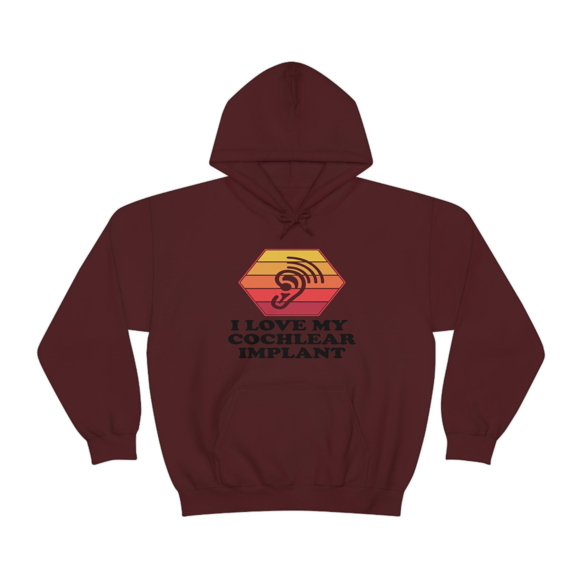 I Love My Cochlear Implant - Unisex Heavy Blend™ Hooded Sweatshirt