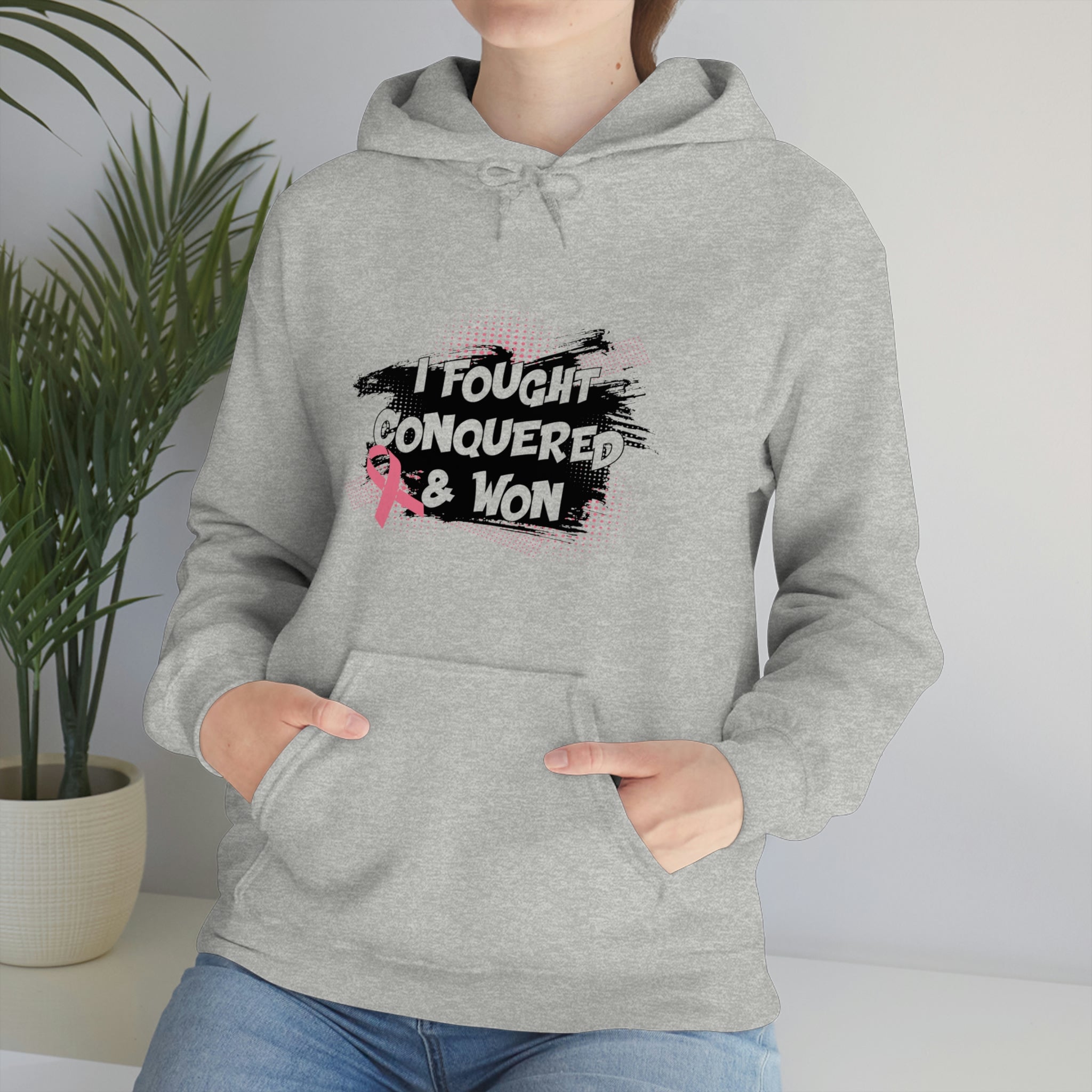 I Fought Conquered & Won - Unisex Heavy Blend™ Hooded Sweatshirt