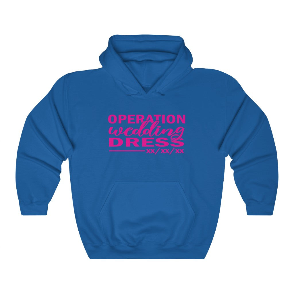 Operation Wedding Dress Wedding Date Customizable - Unisex Heavy Blend™ Hooded Sweatshirt