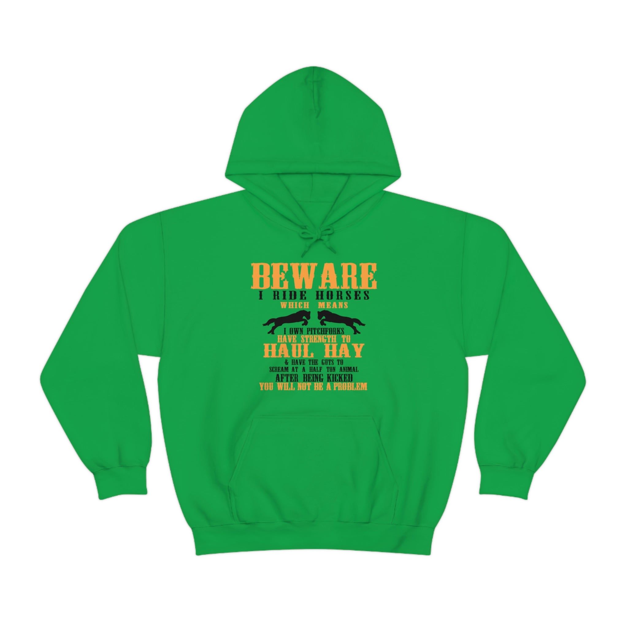 Beware I Ride Horses - Unisex Heavy Blend™ Hooded Sweatshirt
