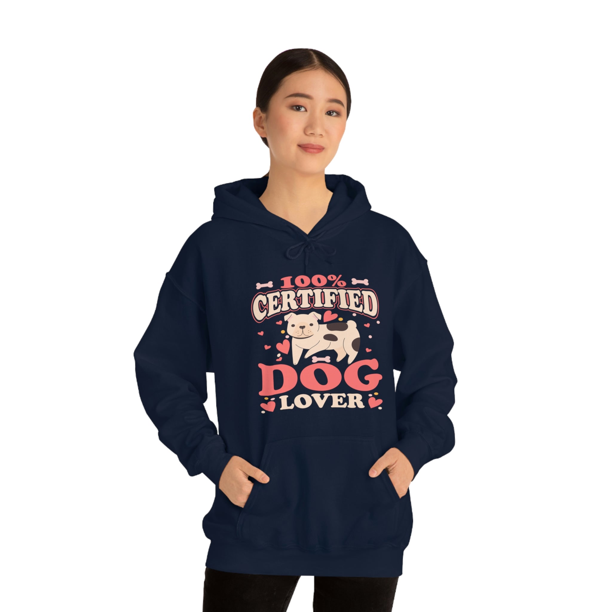 100% Certified Dog Lover - Unisex Heavy Blend™ Hooded Sweatshirt