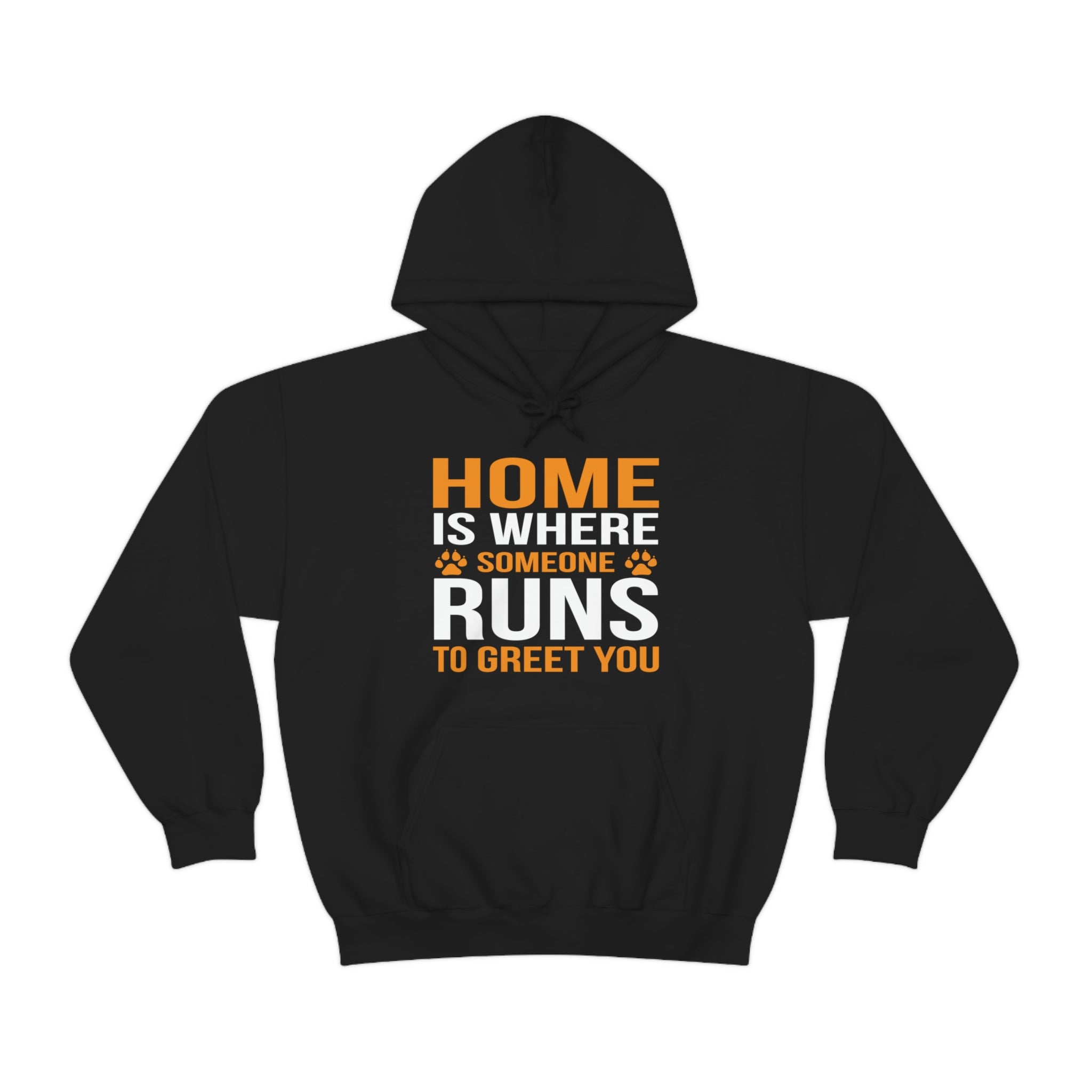 Home Is Where Someone Runs To Greet You - Unisex Heavy Blend™ Hooded Sweatshirt