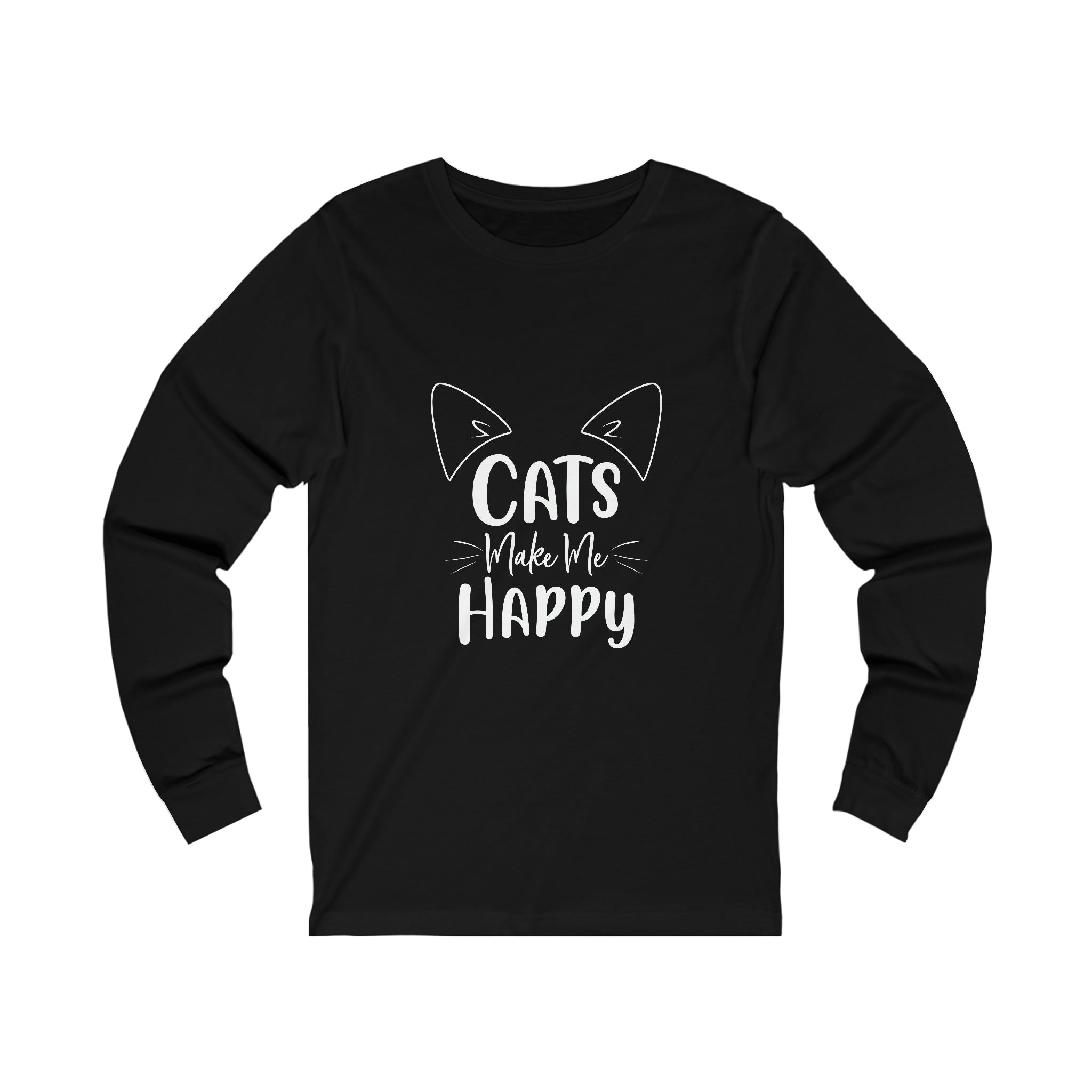 Cats Make Me Happy - Unisex Jersey Long Sleeve Tee