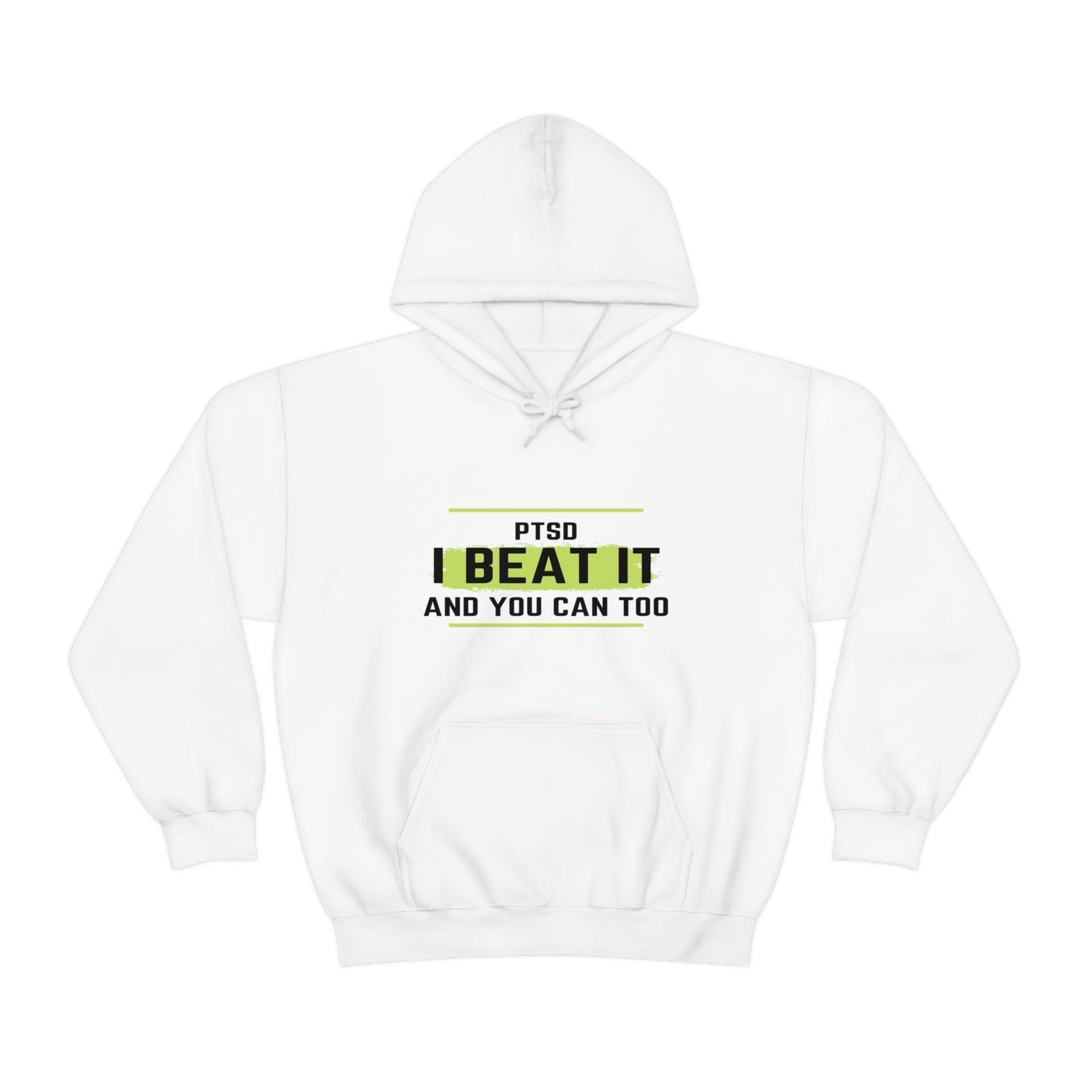 PTSD I Beat It You Can Too - Unisex Heavy Blend™ Hooded Sweatshirt