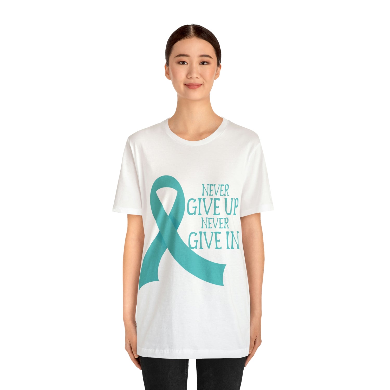 Never Give Up Never Give In - Unisex Jersey Short Sleeve Tee
