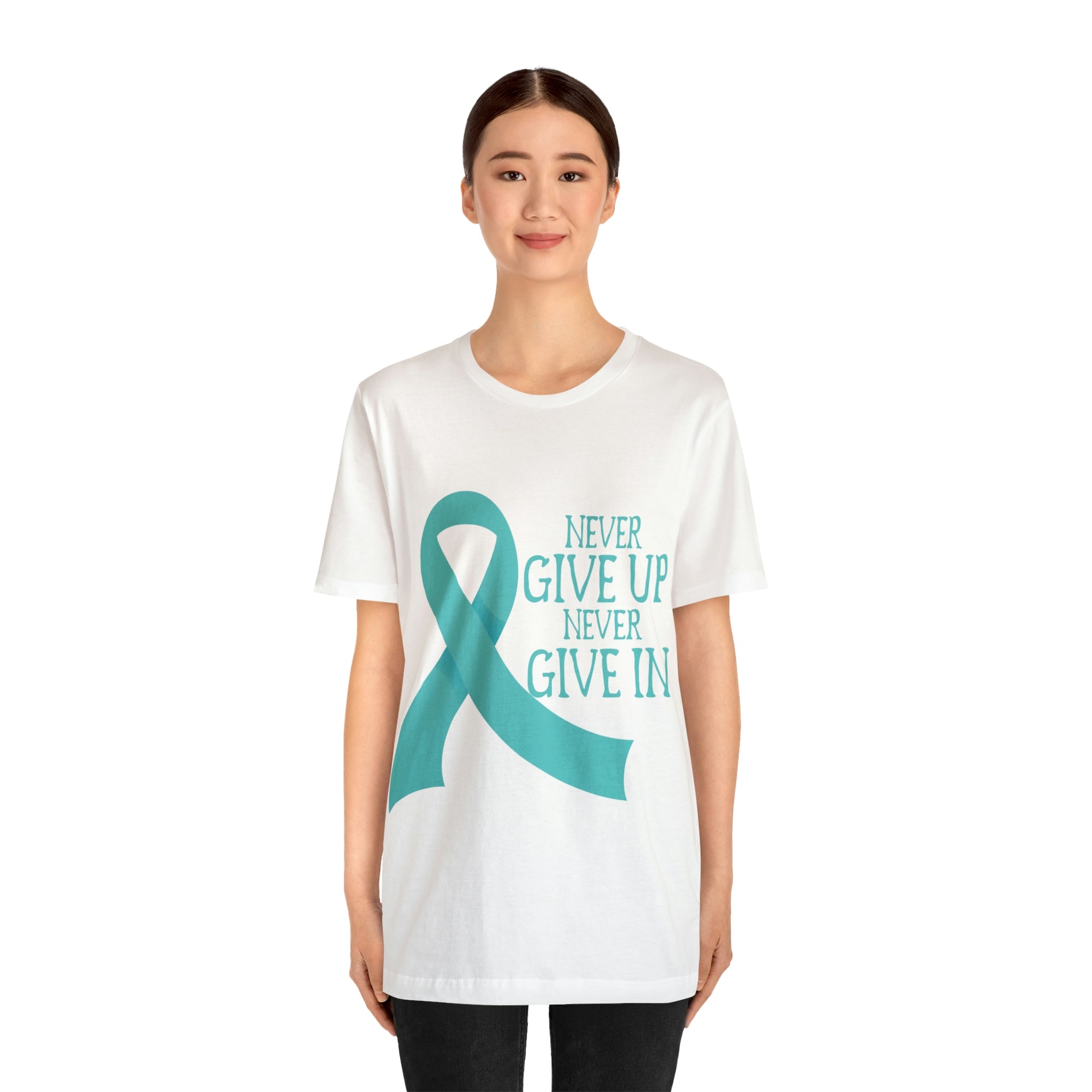 Never Give Up Never Give In - Unisex Jersey Short Sleeve Tee