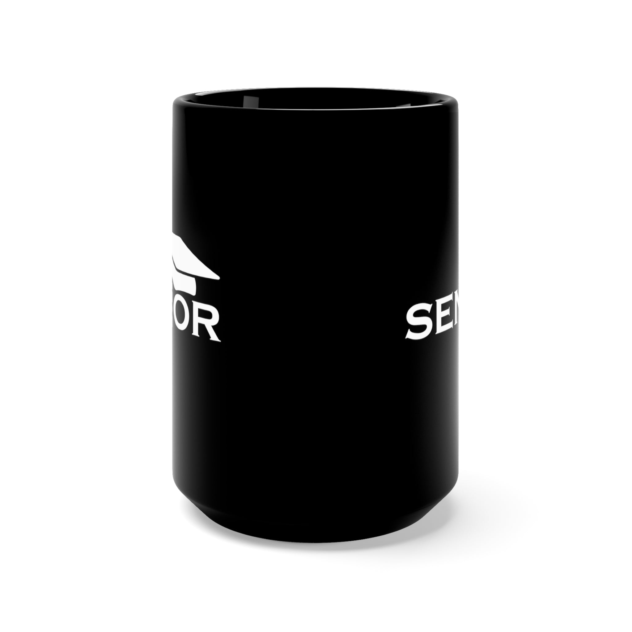 Senior Cap With Class Year Customizable - Large 15oz Black Mug