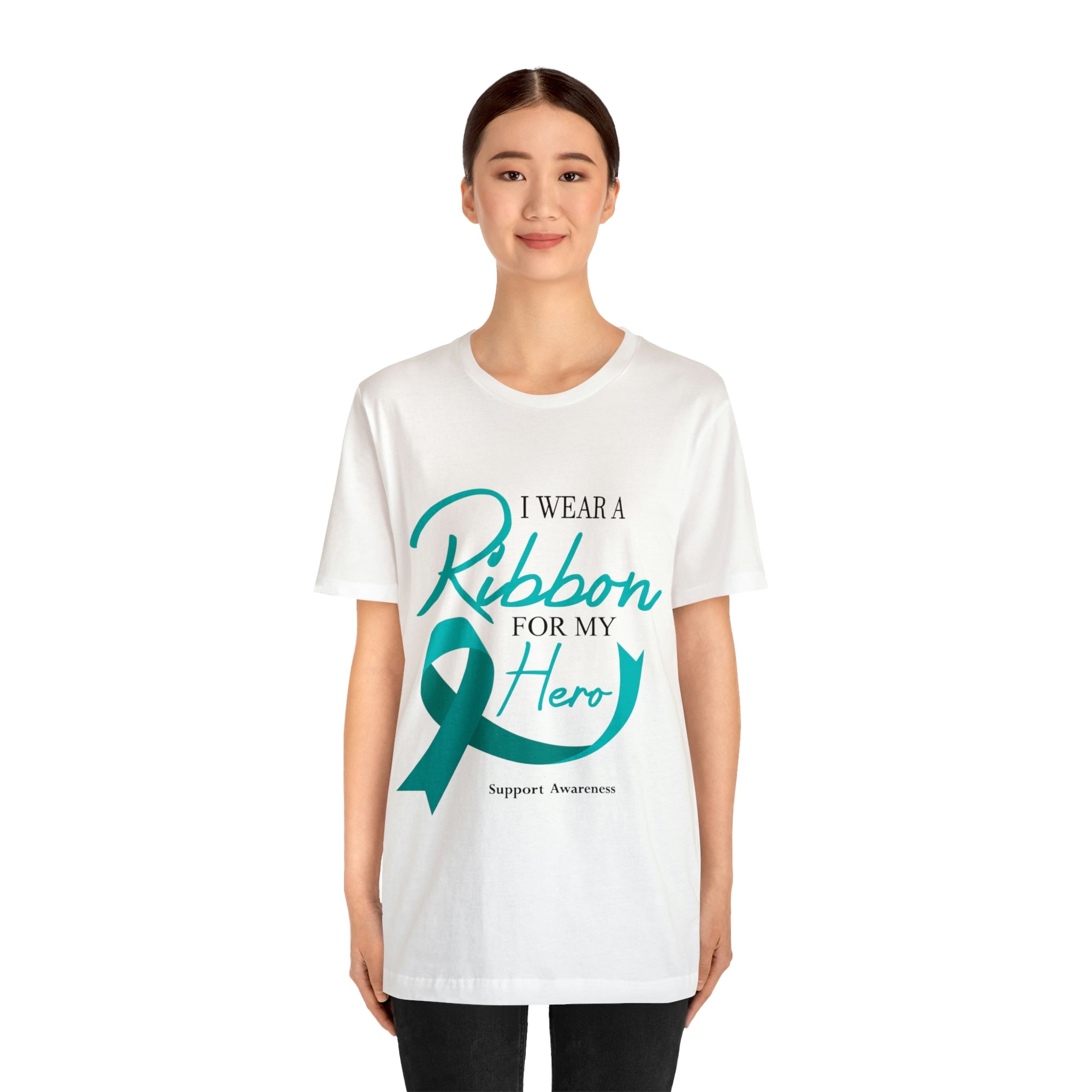 I Wear A Ribbon For My Hero - Unisex Jersey Short Sleeve Tee