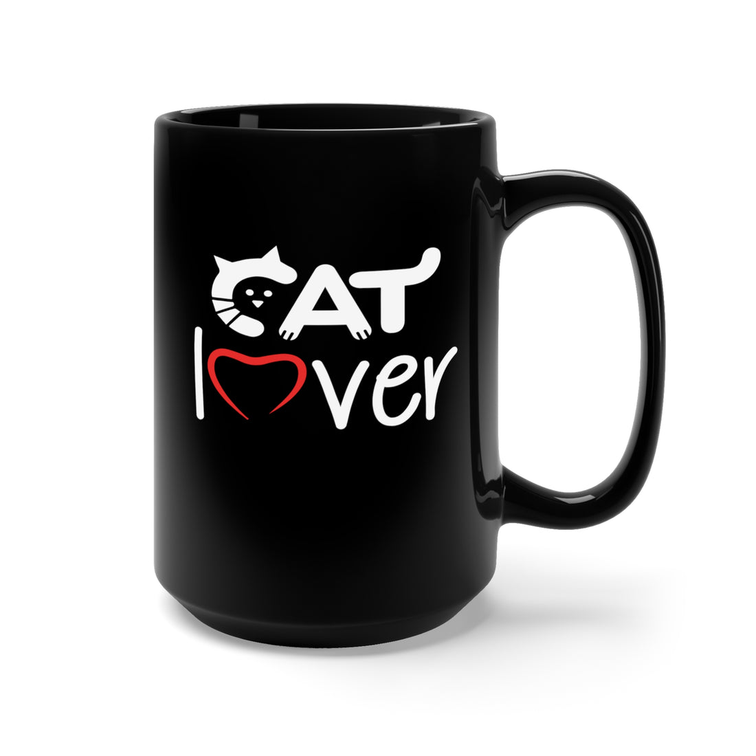 Cat Lover - Large 15oz Black Mug