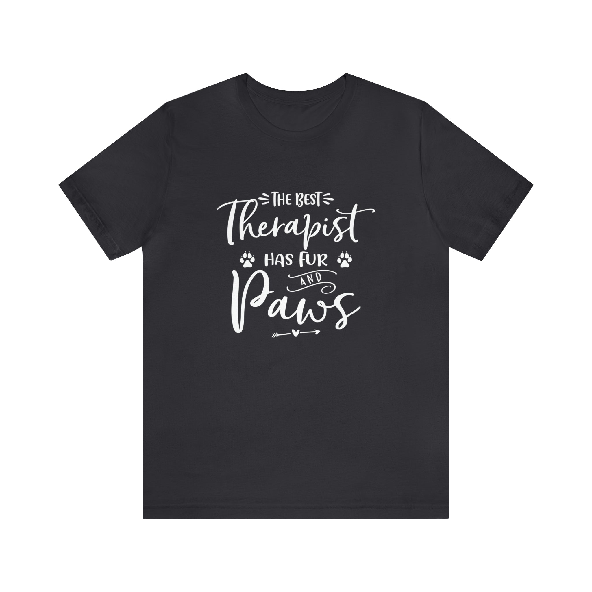 The Best Therapist Has Fur & Paws - Unisex Jersey Short Sleeve Tee