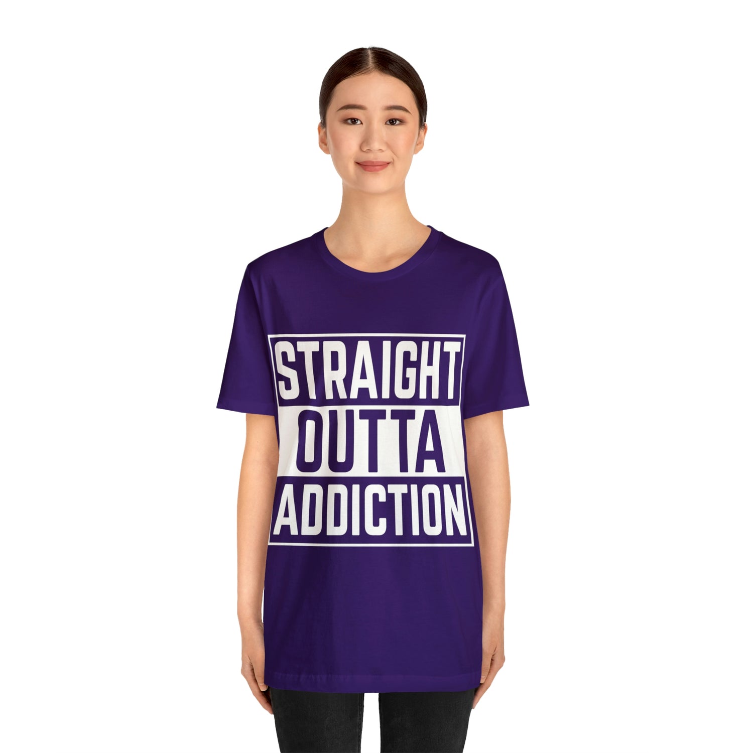 Straight Outta Addiction - Unisex Jersey Short Sleeve Tee