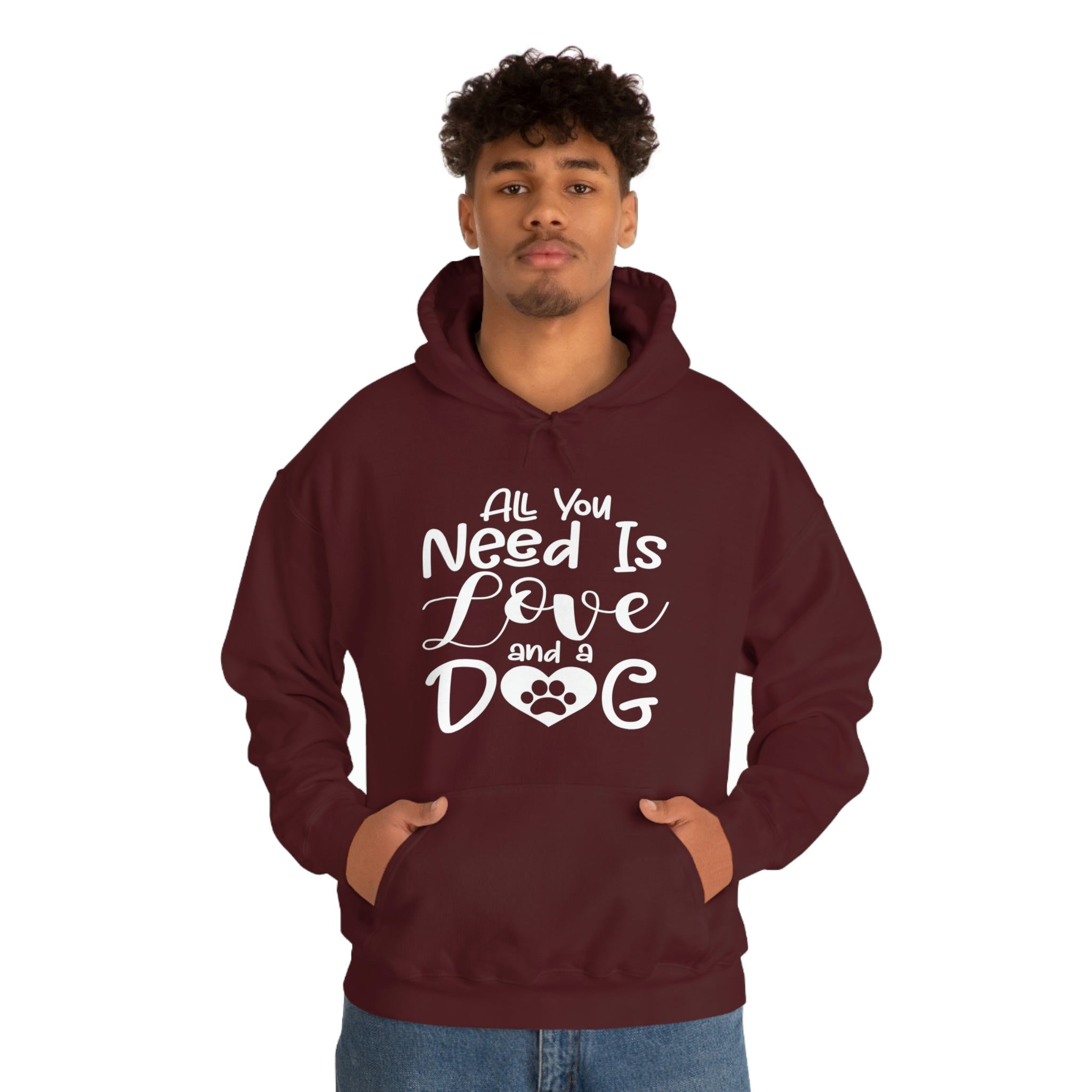 All You Need Is Love & A Dog - Unisex Heavy Blend™ Hooded Sweatshirt