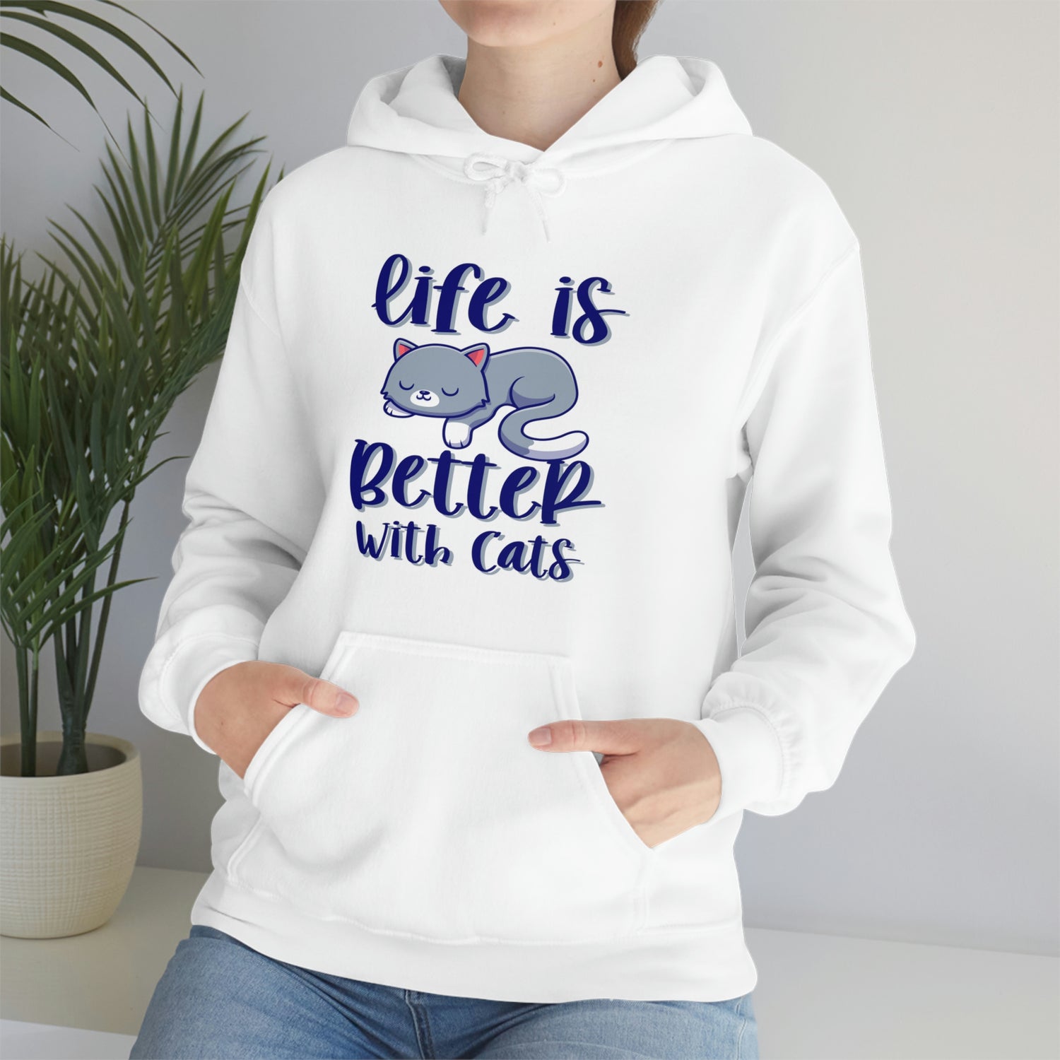 Life Is Better With Cats - Unisex Heavy Blend™ Hooded Sweatshirt