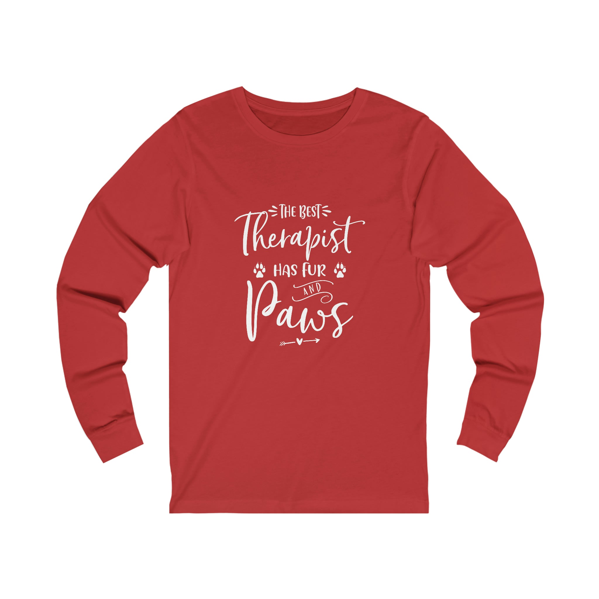 The Best Therapist Has Fur & Paws - Unisex Jersey Long Sleeve Tee
