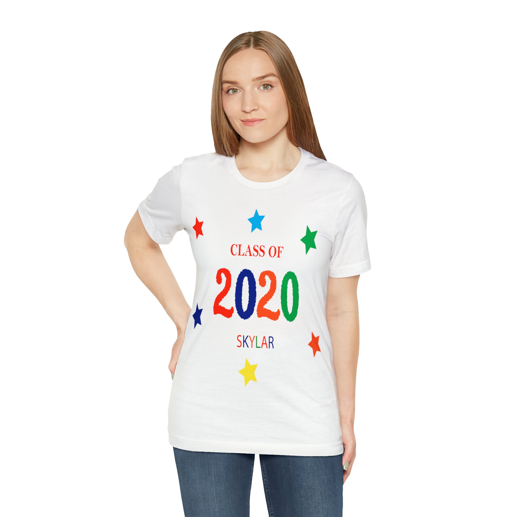 Customizable Class of Year & Name - Unisex Jersey Short Sleeve Tee