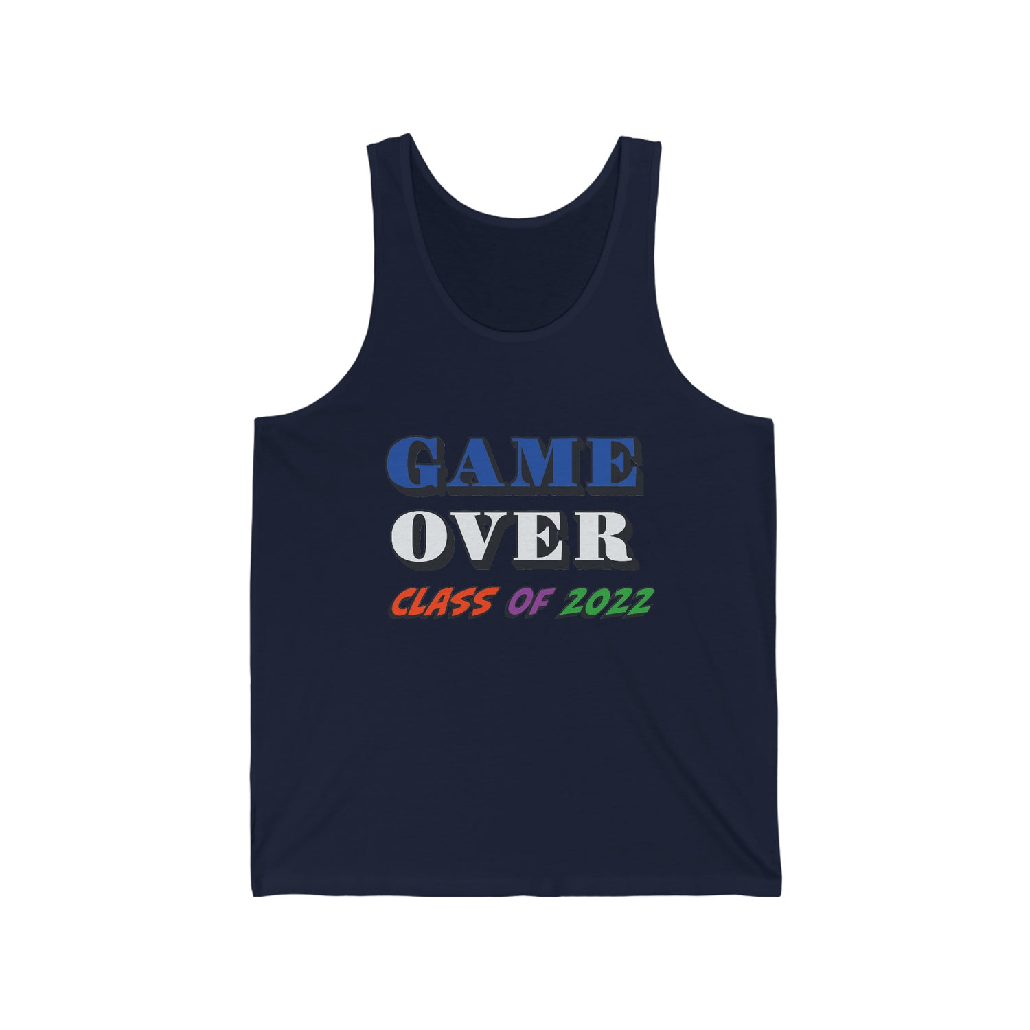 Game Over With Class Year Customizable - Unisex Jersey Tank Top