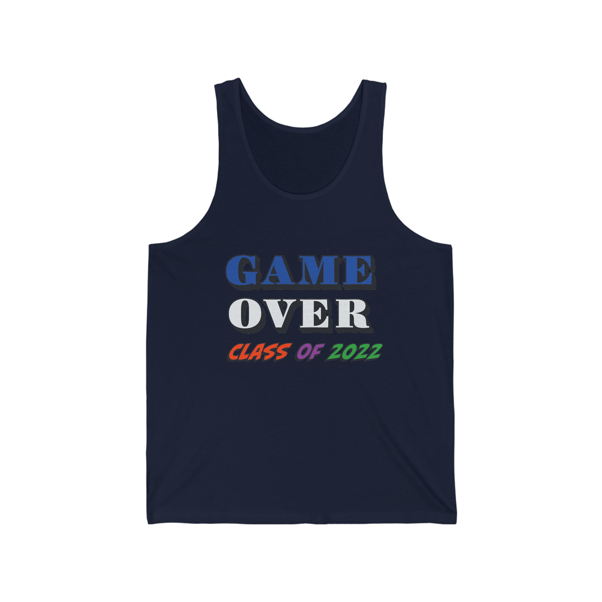 Game Over With Class Year Customizable - Unisex Jersey Tank Top