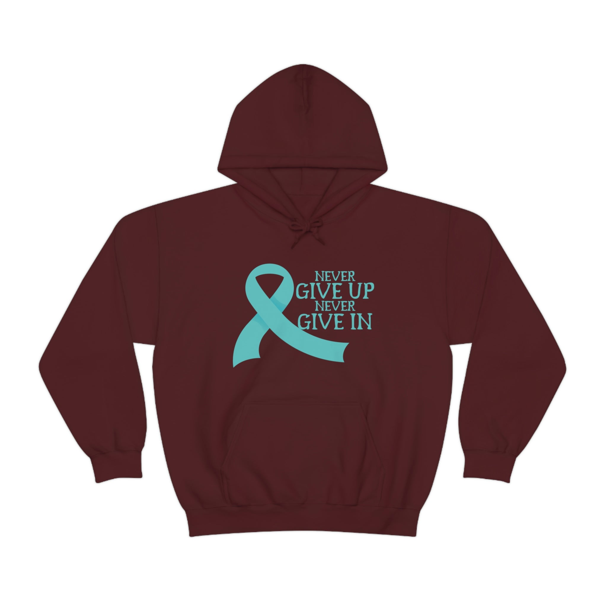 Never Give Up Never Give In - Unisex Heavy Blend™ Hooded Sweatshirt