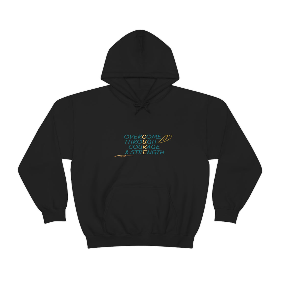 Overcome Through Courage and Strength - Unisex Heavy Blend™ Hooded Sweatshirt