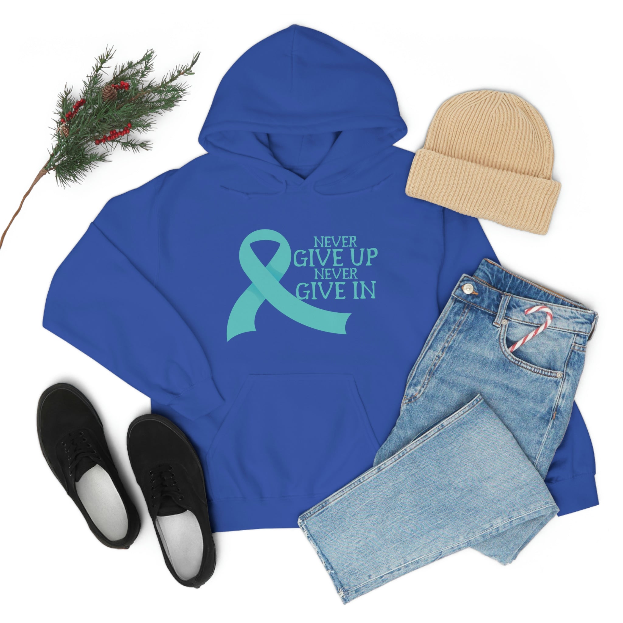 Never Give Up Never Give In - Unisex Heavy Blend™ Hooded Sweatshirt