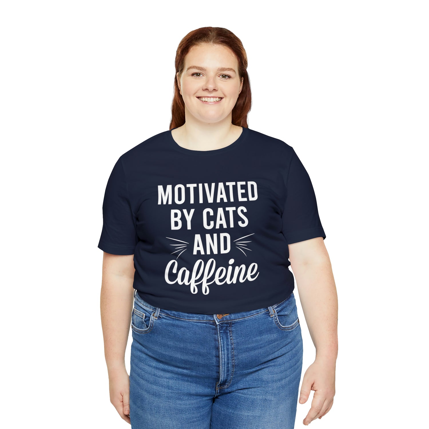 Motivated By Cats & Caffeine - Unisex Jersey Short Sleeve Tee