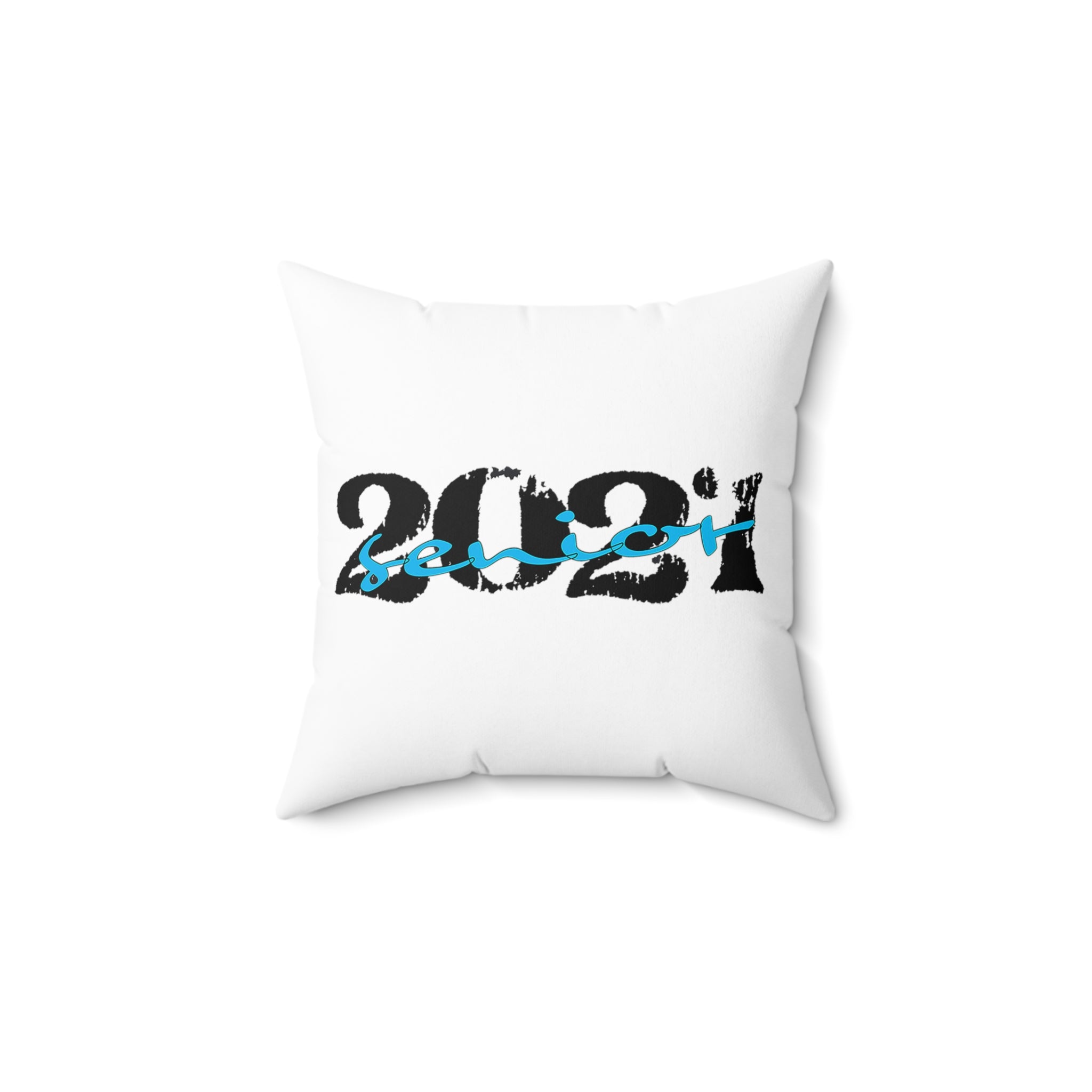 Senior With Class Year Customizable - White Pillow