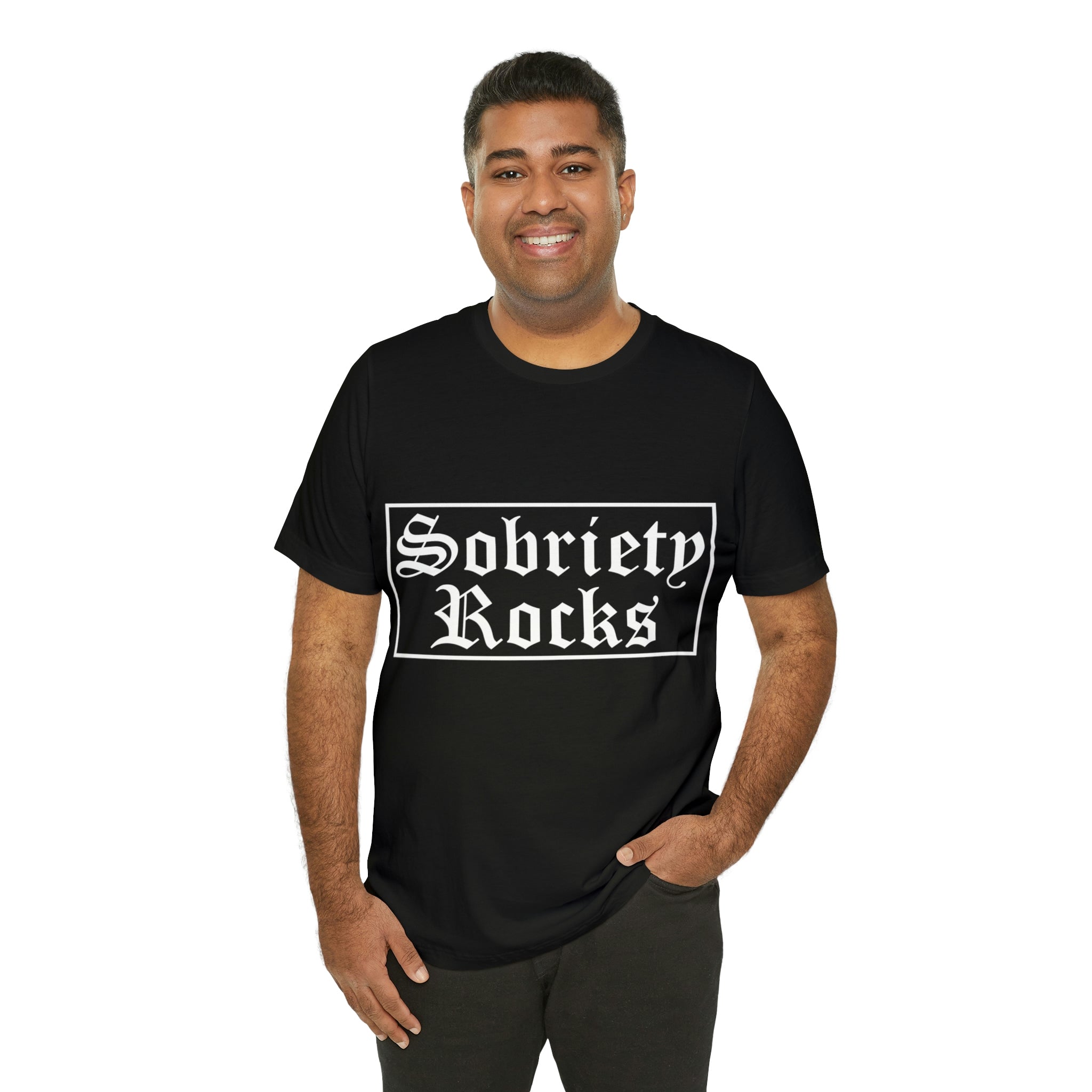 Sobriety Rocks - Unisex Jersey Short Sleeve Tee