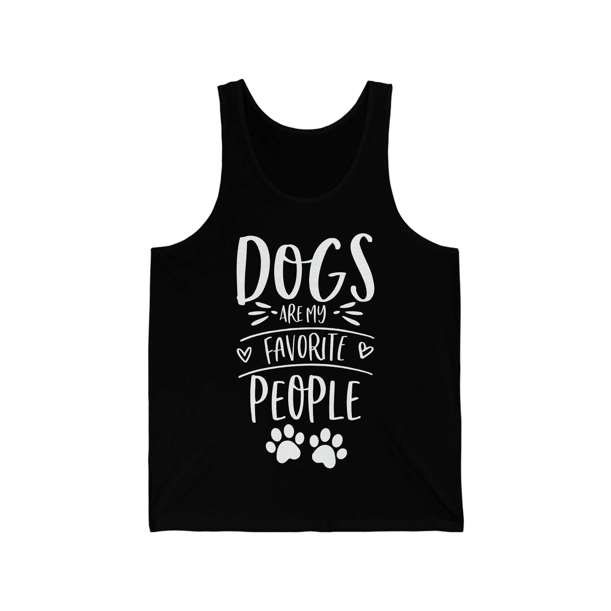 Dogs Are My Favorite People - Unisex Jersey Tank Top