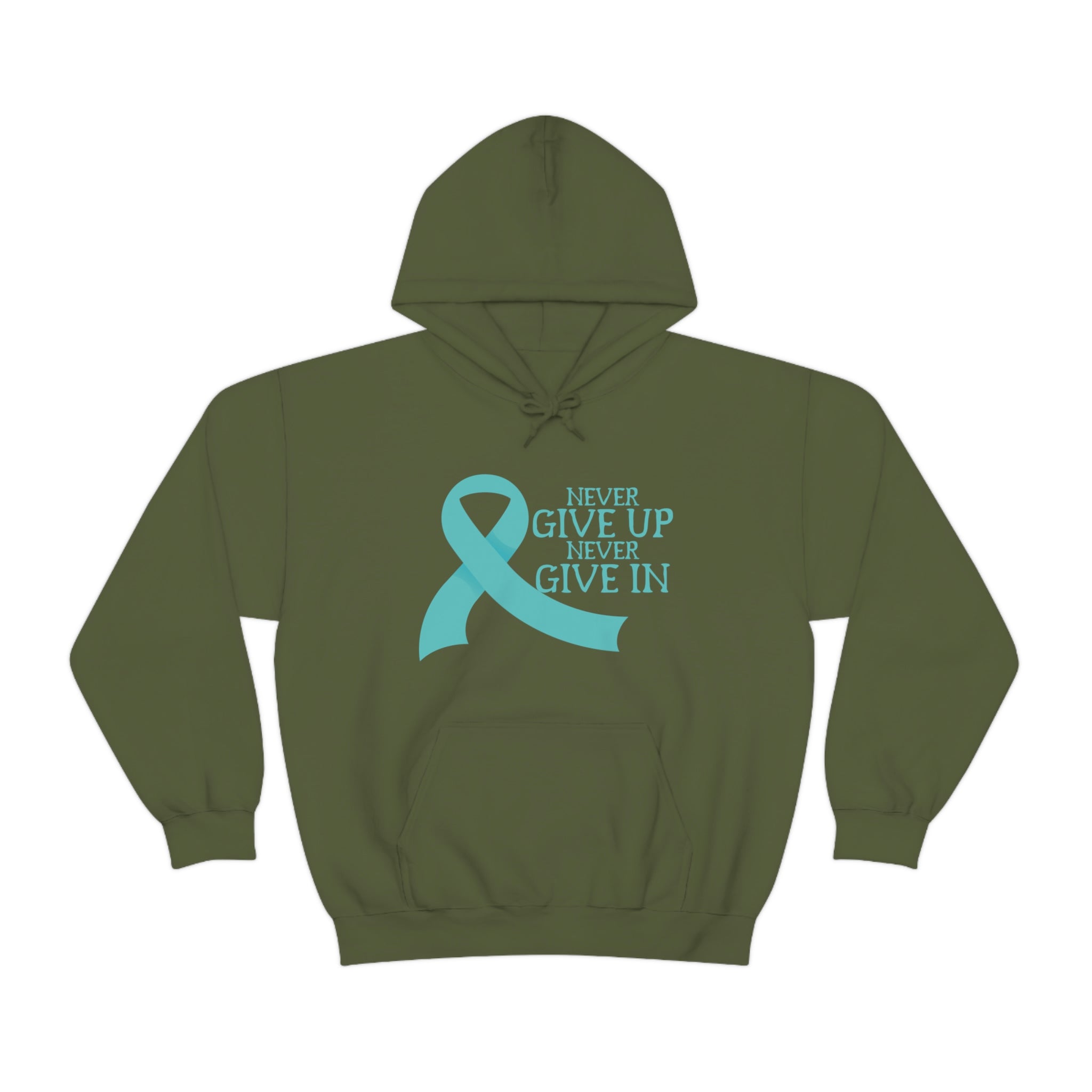 Never Give Up Never Give In - Unisex Heavy Blend™ Hooded Sweatshirt