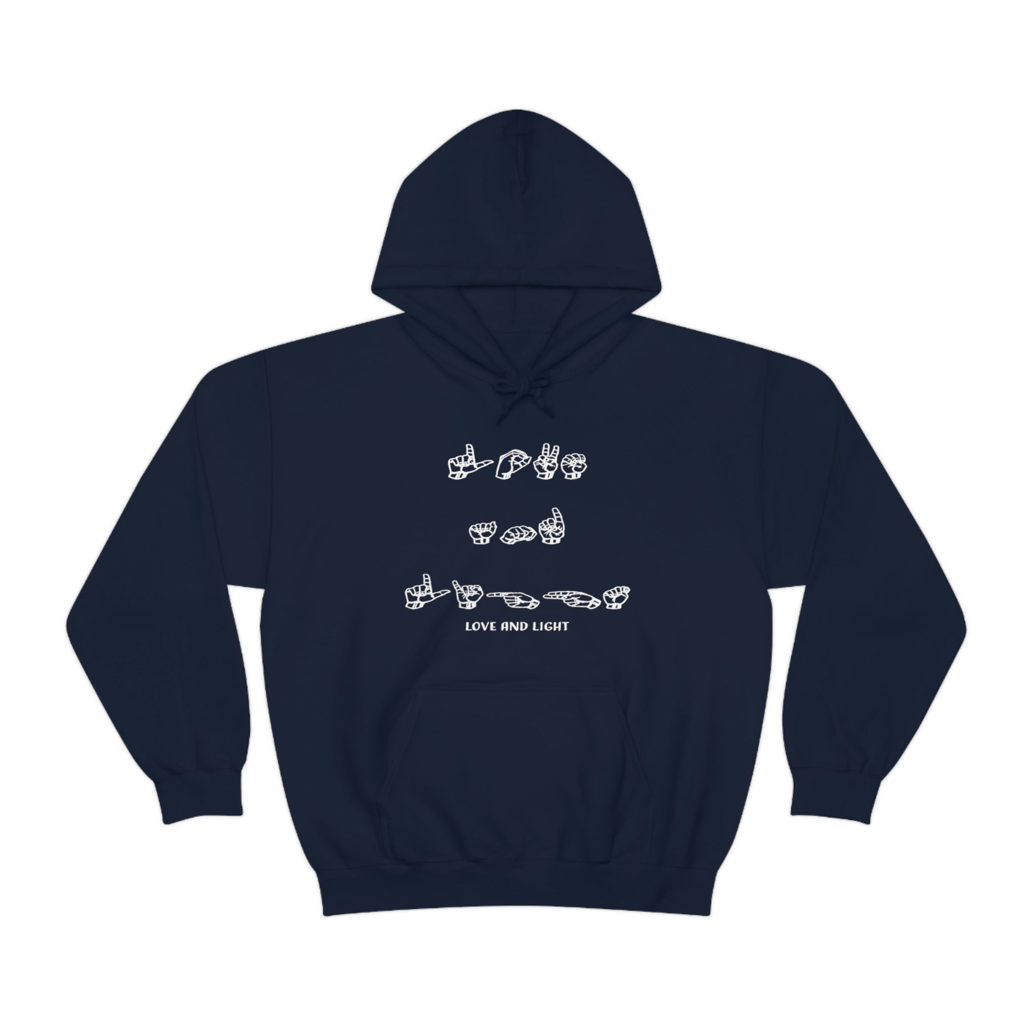 ASL - Love & Light - Unisex Heavy Blend™ Hooded Sweatshirt