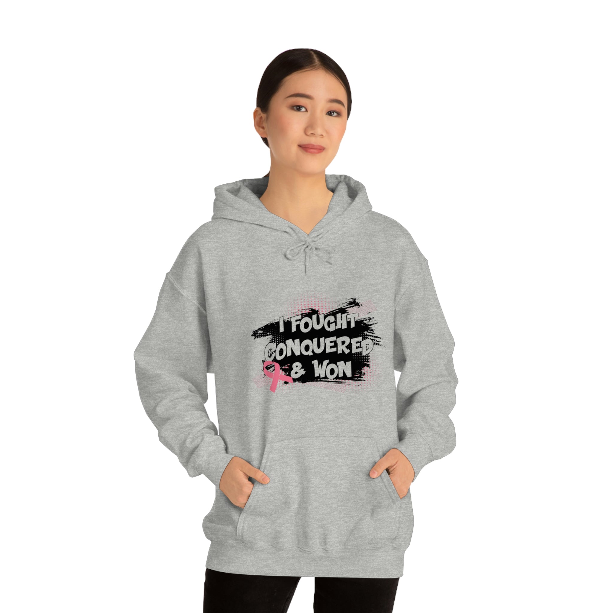 I Fought Conquered & Won - Unisex Heavy Blend™ Hooded Sweatshirt