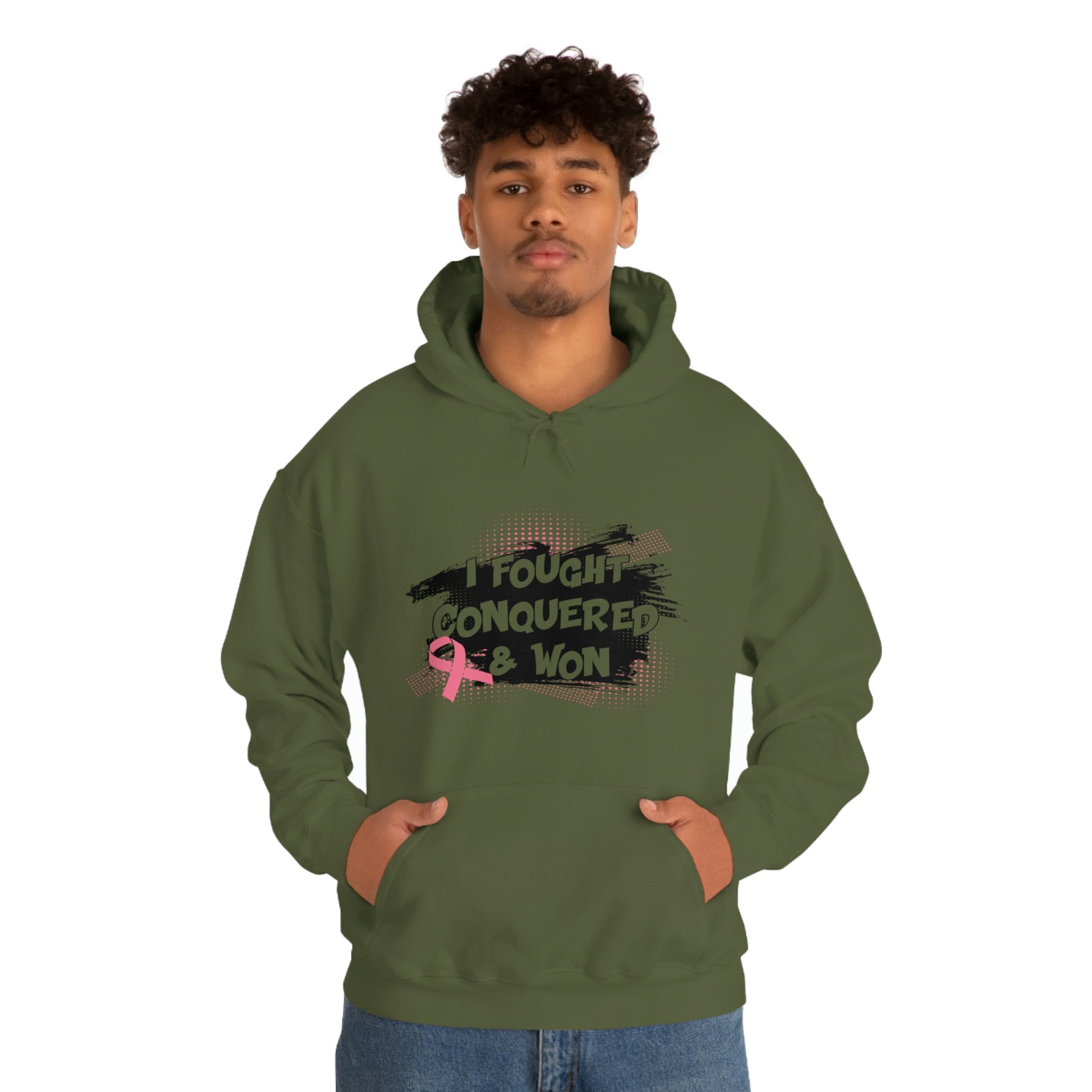 I Fought Conquered & Won - Unisex Heavy Blend™ Hooded Sweatshirt