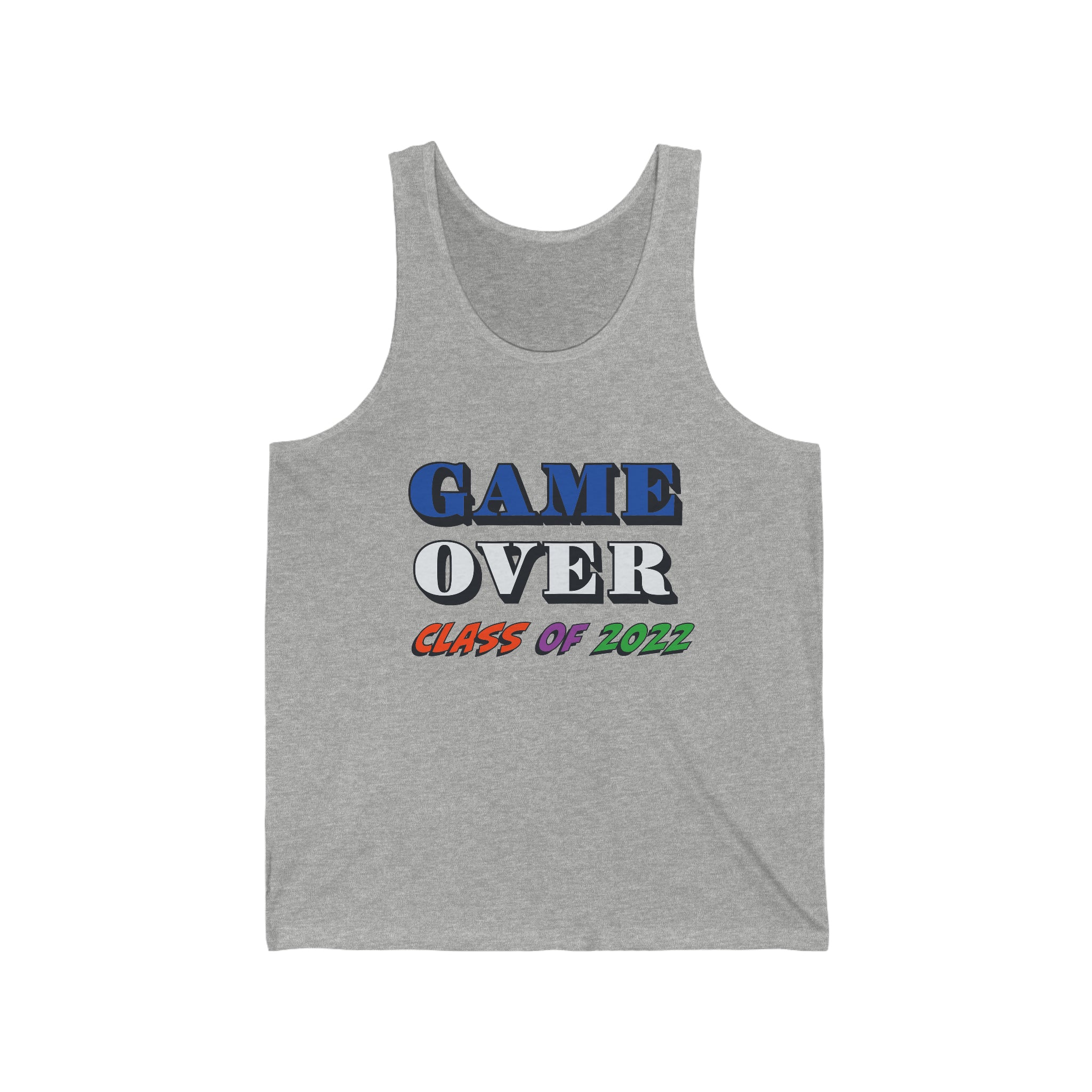 Game Over With Class Year Customizable - Unisex Jersey Tank Top