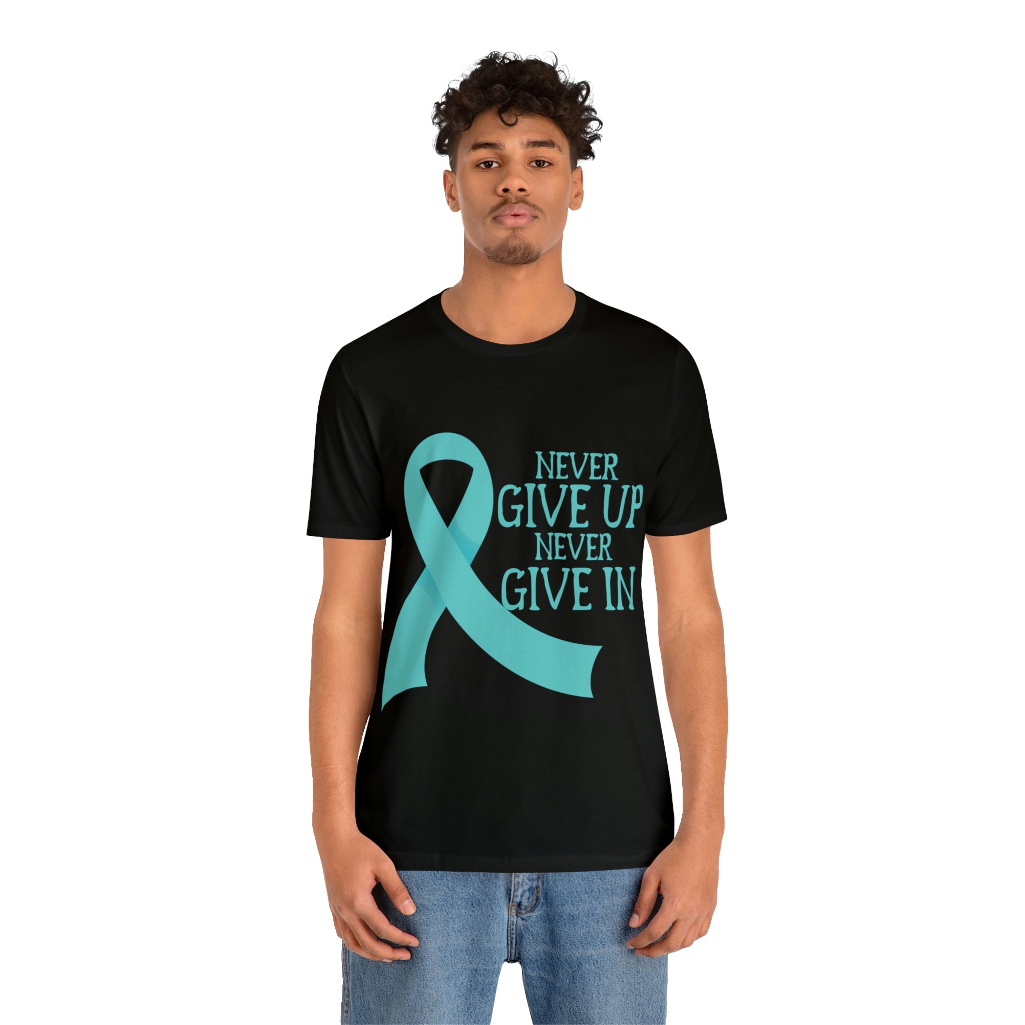 Never Give Up Never Give In - Unisex Jersey Short Sleeve Tee