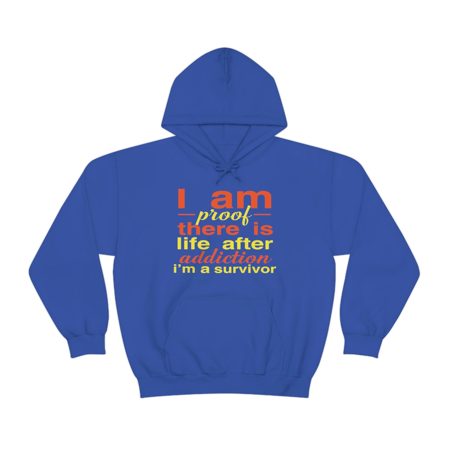 I Am Proof There Is Life After Addiction - Unisex Heavy Blend™ Hooded Sweatshirt