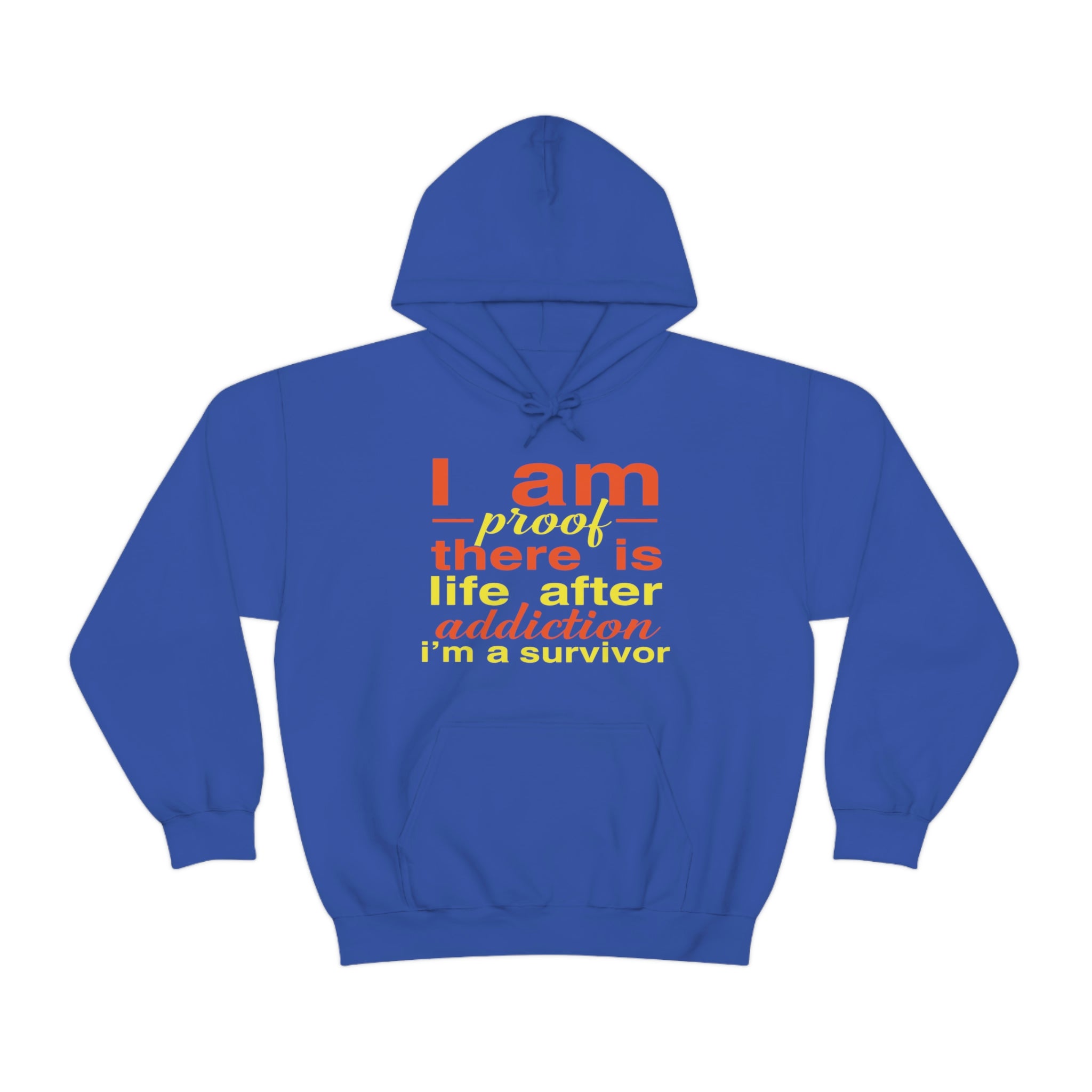I Am Proof There Is Life After Addiction - Unisex Heavy Blend™ Hooded Sweatshirt