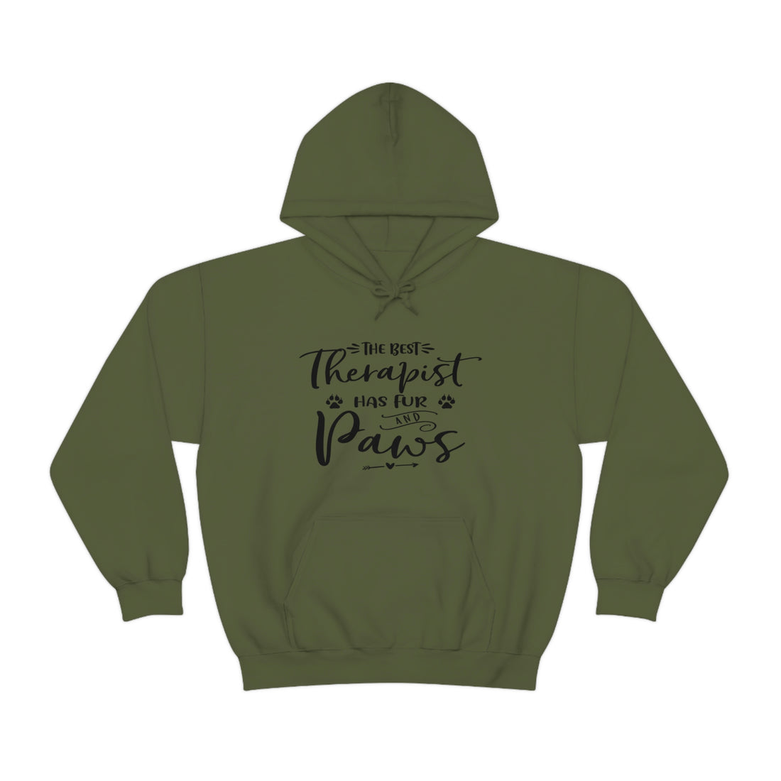 The Best Therapist Has Fur &amp; Paws - Unisex Heavy Blend™ Hooded Sweatshirt