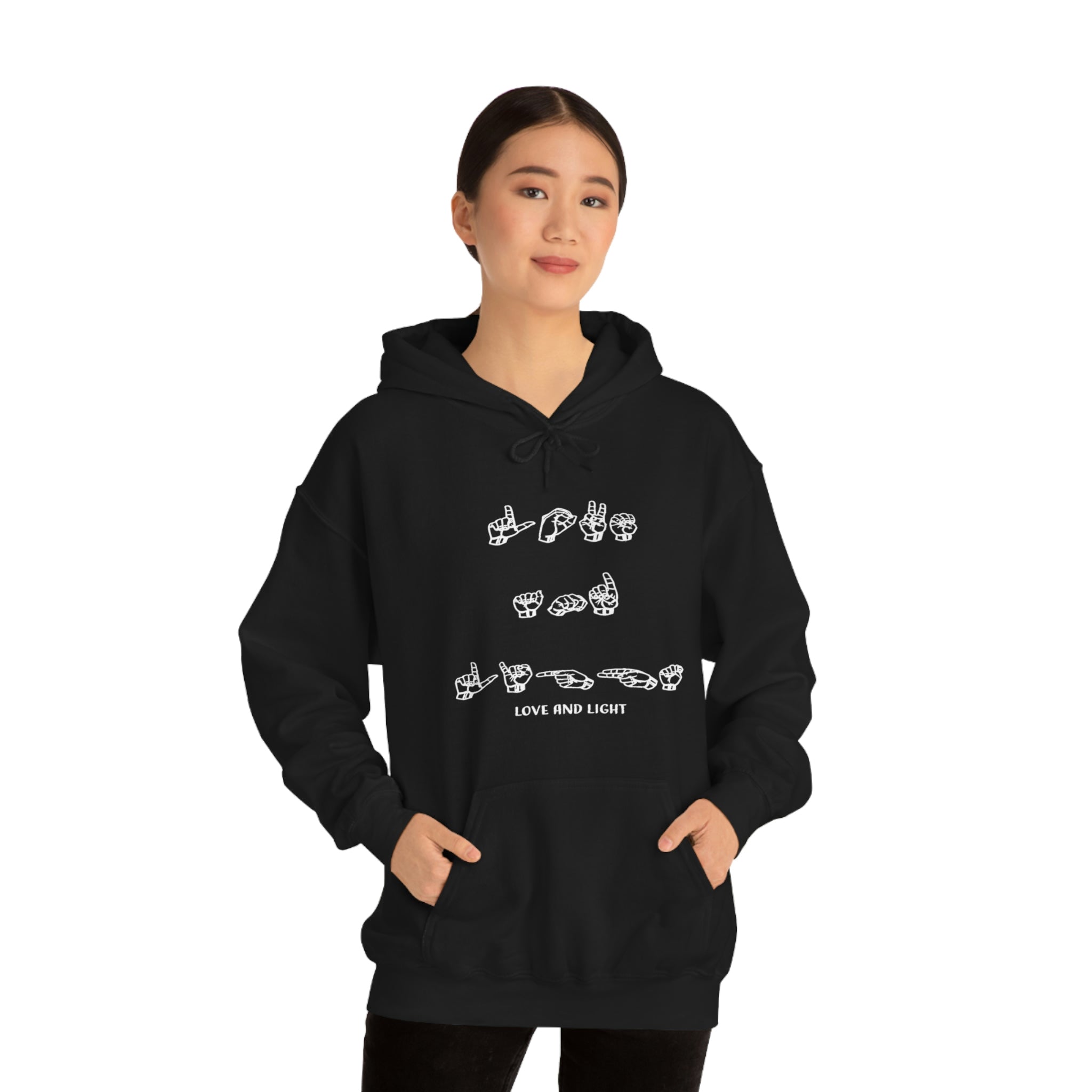 ASL - Love & Light - Unisex Heavy Blend™ Hooded Sweatshirt