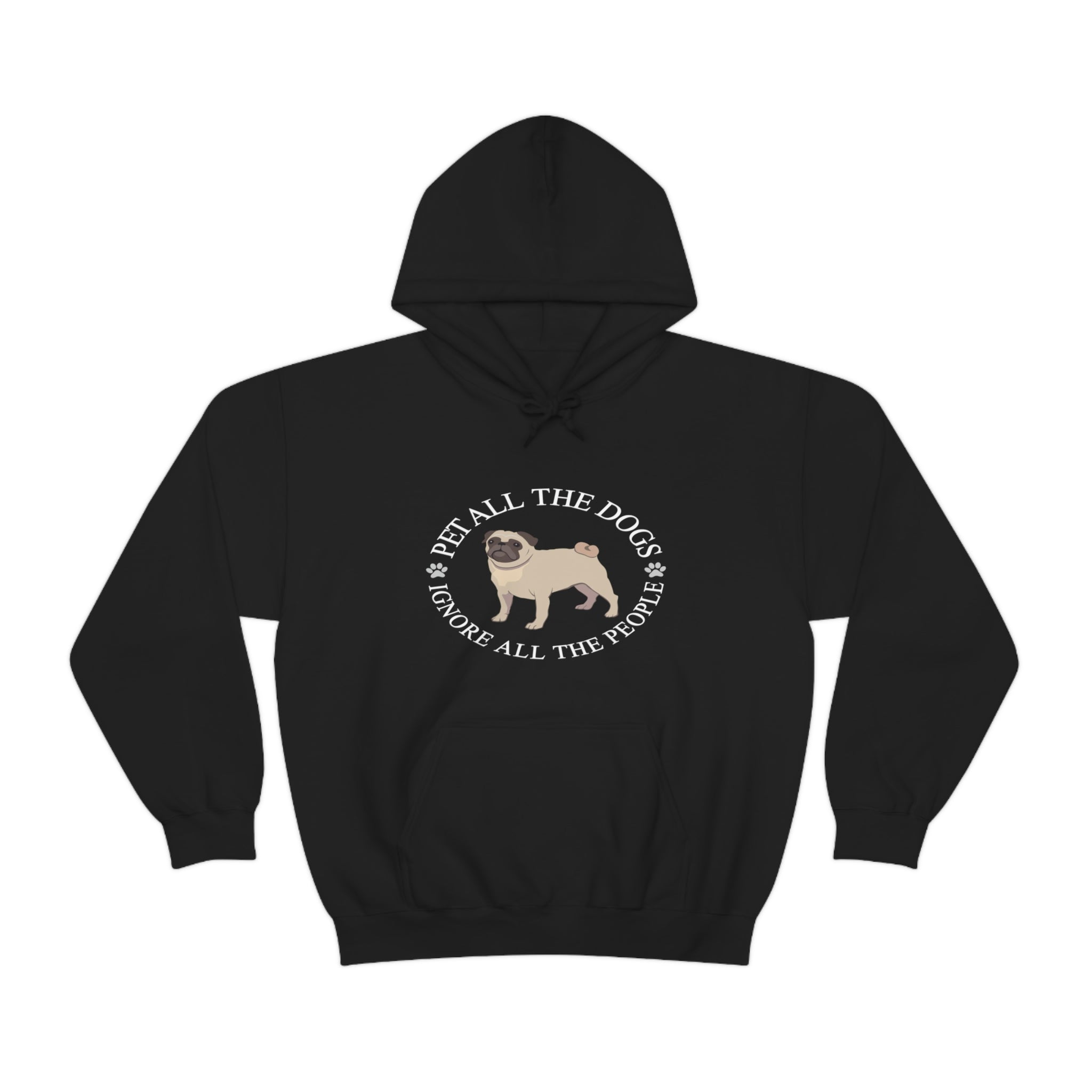 Pet All The Dogs Ignore All The People - Unisex Heavy Blend™ Hooded Sweatshirt
