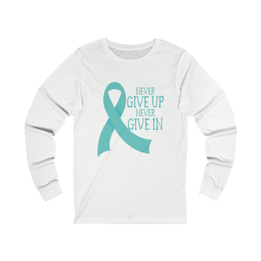 Never Give Up Never Give In - Unisex Jersey Long Sleeve Tee
